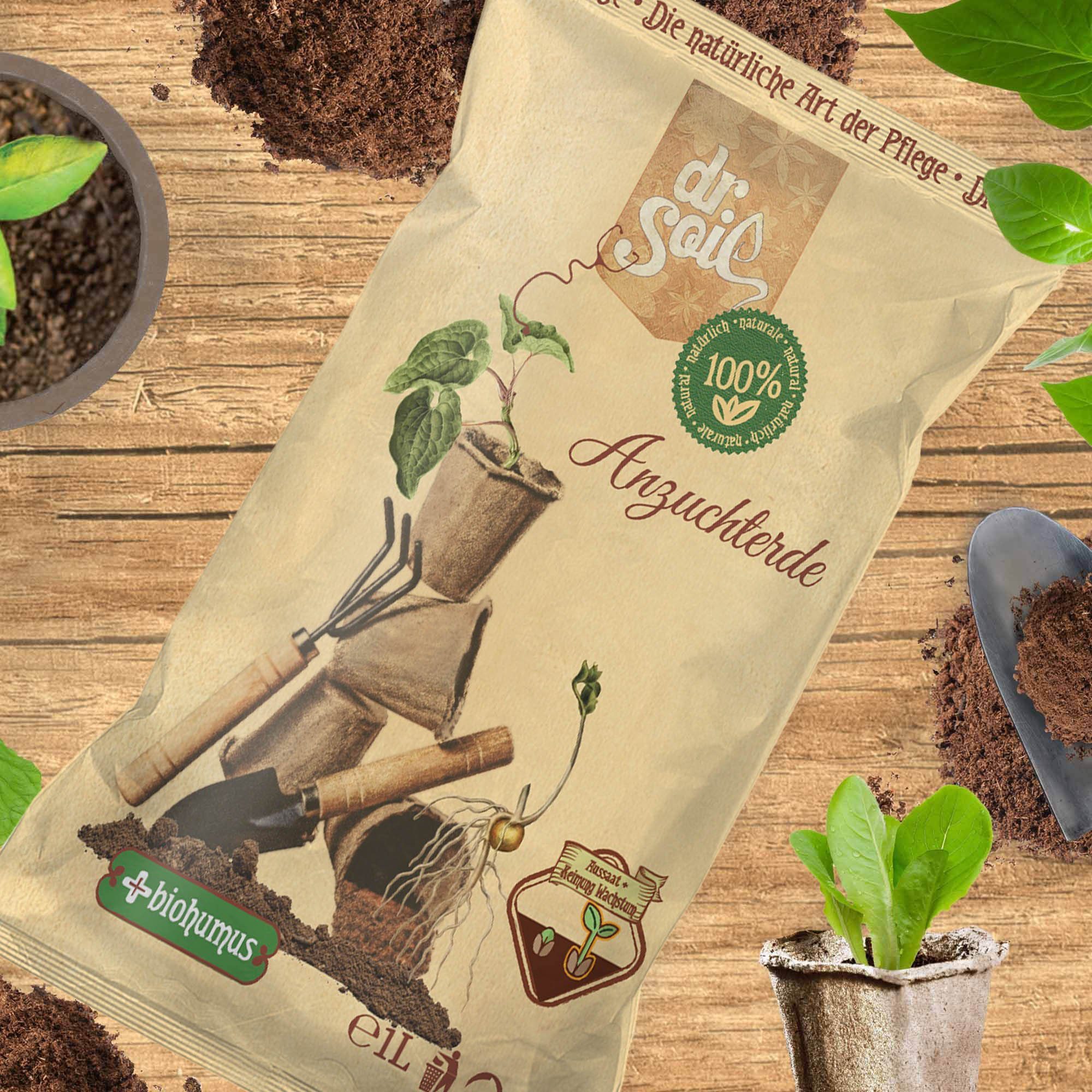 dr. Soil Anzucht- und Kräutererde Anzuchtsubstrat, 1 liter beutel