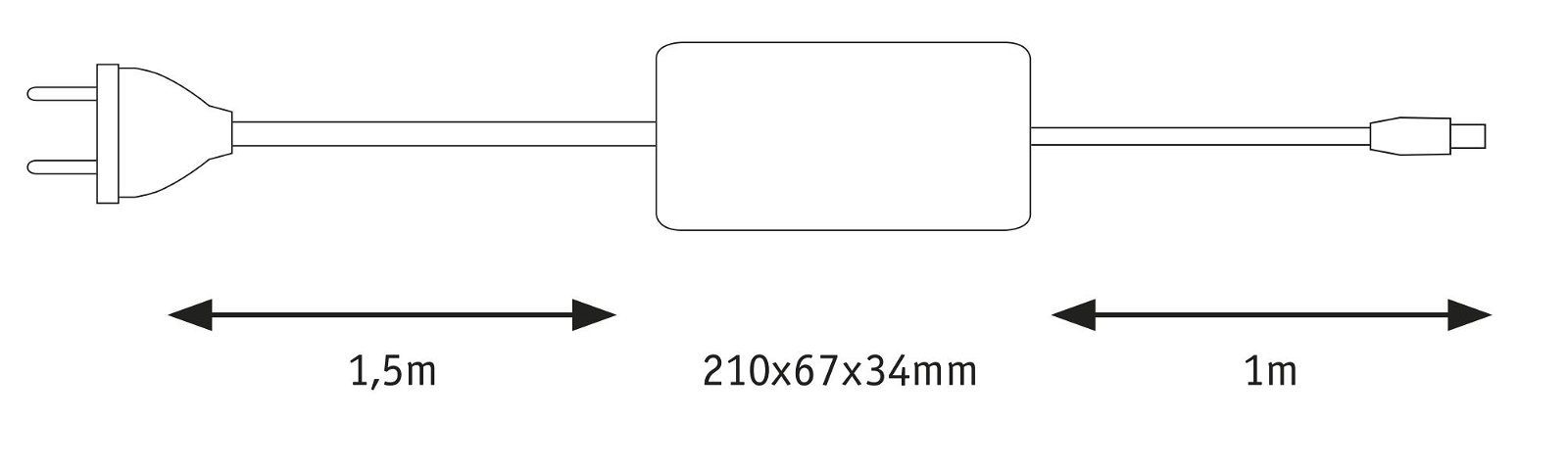 Paulmann LED-Streifen MaxLED Power Supply 24V 150VA DC Weiß Kunststoff, Zubehör
