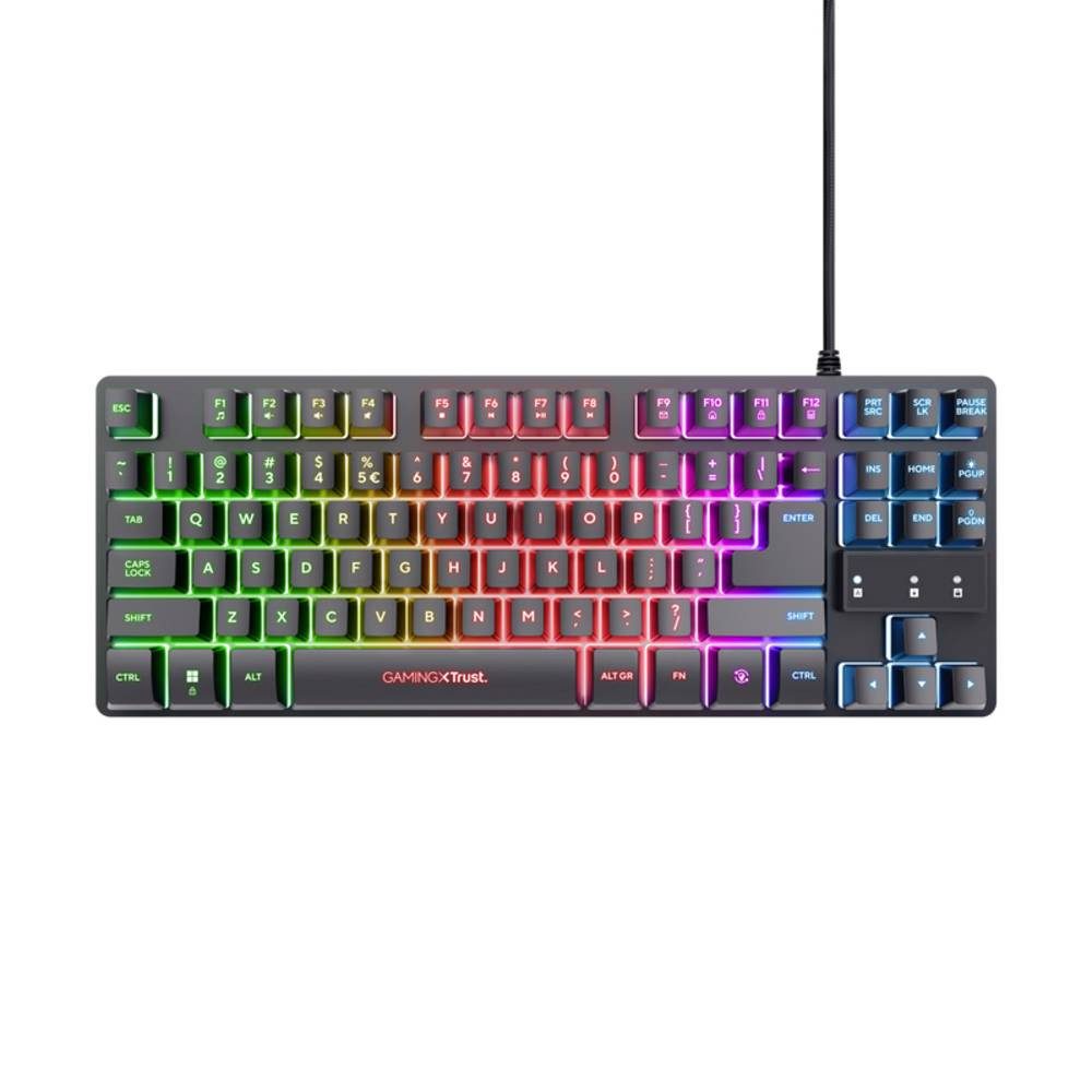 Trust 3in1 Gaming-Set BLK DE 25393 Tastatur- und Maus-Set, Beleuchtet