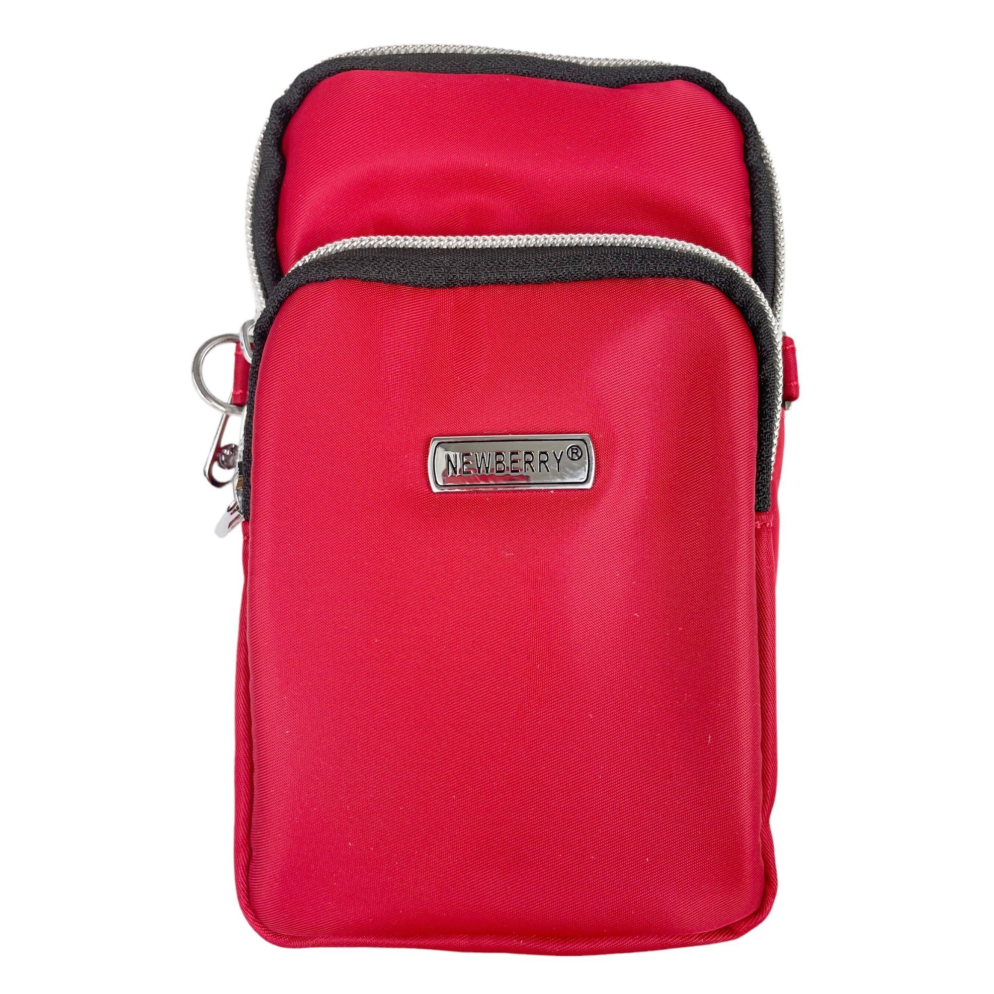 Taschen4life Handytasche kleine Damen & Herren Handy Umhängetasche 022-19, abnehmbares Trageband, Befestigungsschlaufe und Karabiner