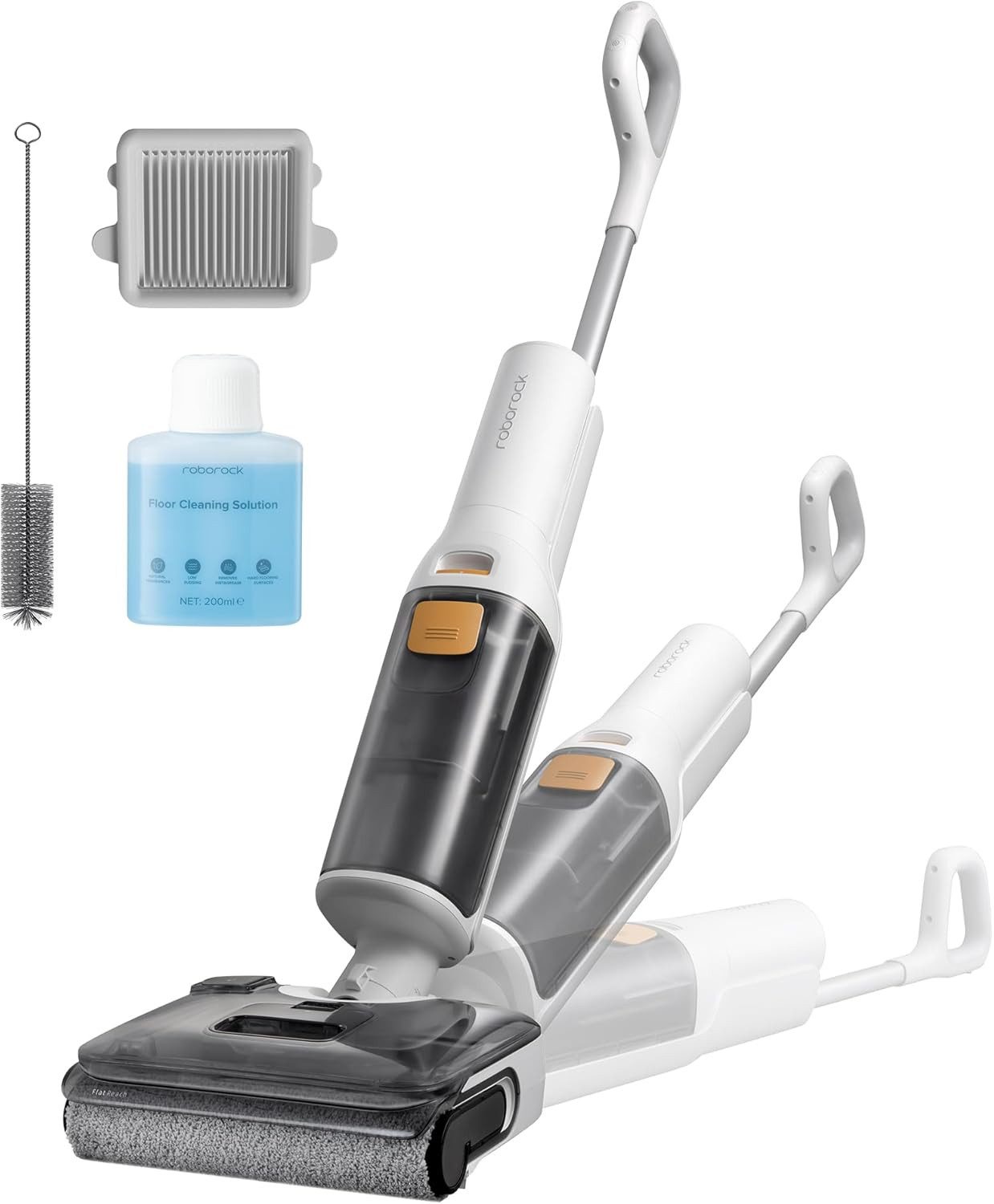 Roborock Nass-Trocken-Akkusauger roborock F25 GT Series, 20.000 Pa kabelloser All-in-One Staubsauger und Mopp, 180°-Flachmodus,Hochtemperatur-Selbstreinigung und Trocknung