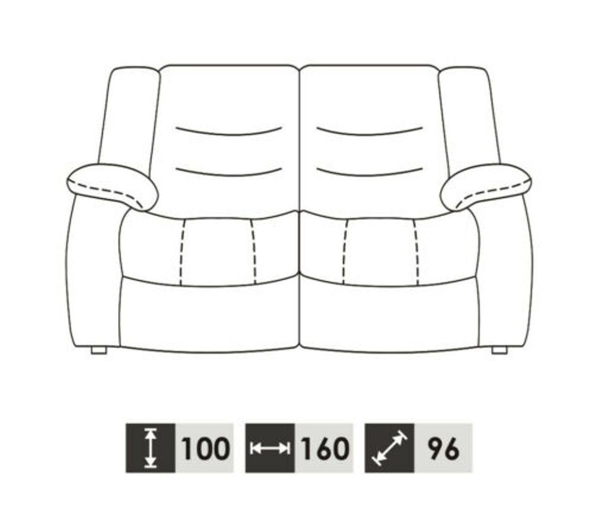 Sofa JVmoebel Sofa Sitzer Made Europe 2 Couch Kino Dreisitzer Polster Couch in Sofa, Leder