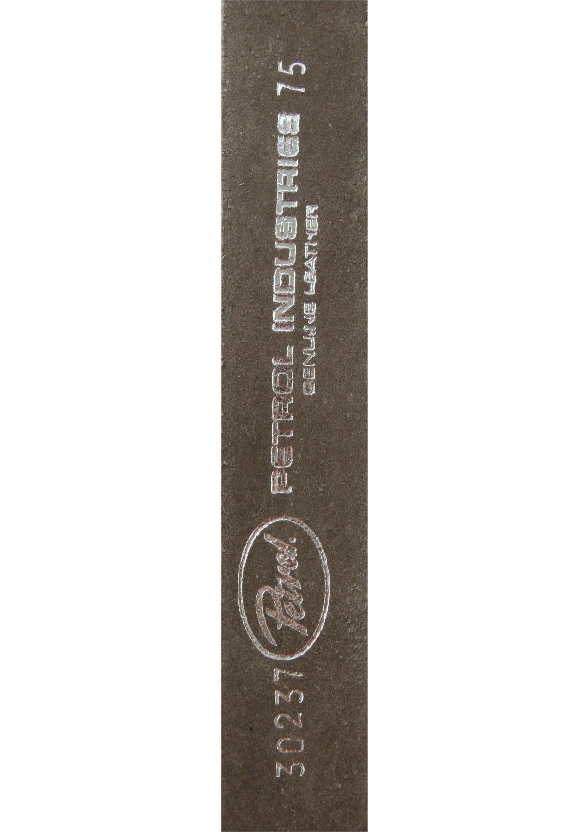 Petrol Industries Ledergürtel mit stylishem Multischlaufen-Loop grau-silberfarben