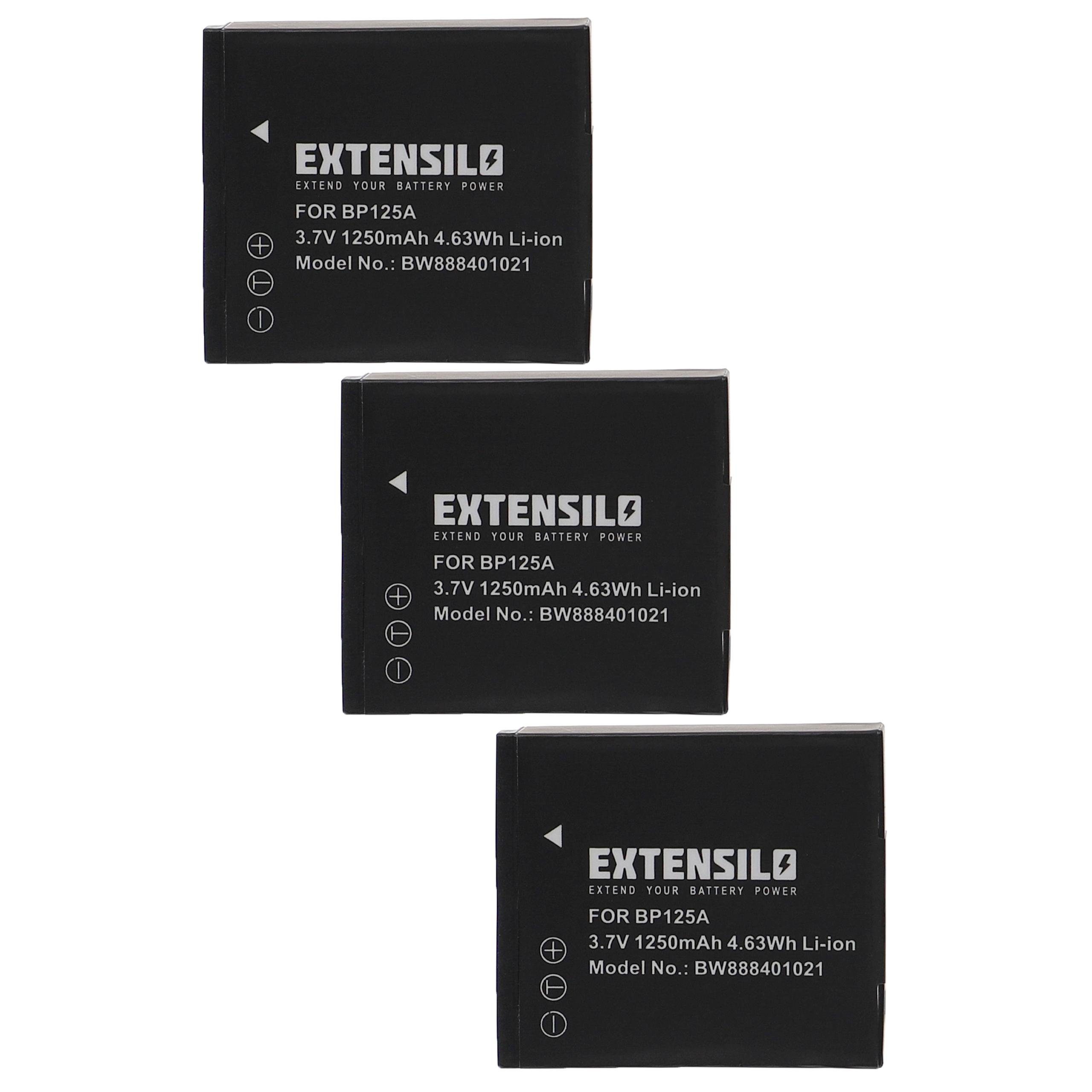 Extensilo passend für Samsung HMX-Q100, HMX-M10, HMX-M20BP, HMX-M20SN, Kamera-Akku 1250 mAh