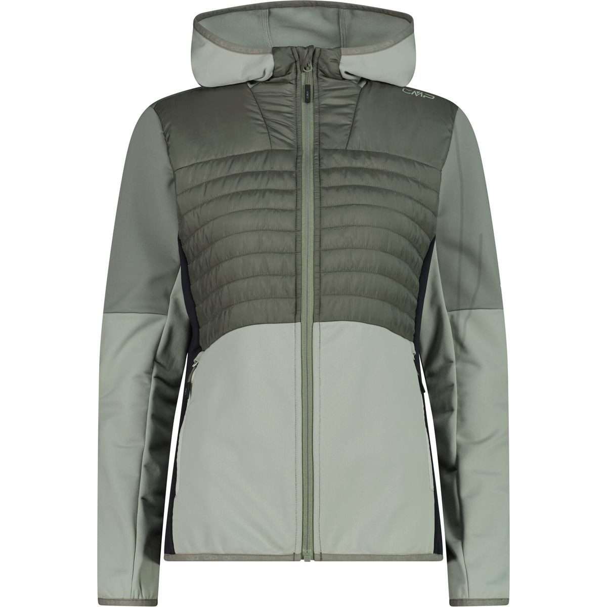 CMP Fleecejacke Woman Jacket Hybrid FIX Hood Leichte Damenjacke mit Kapuze, ideal für Outdoor-Aktivitäten, bietet