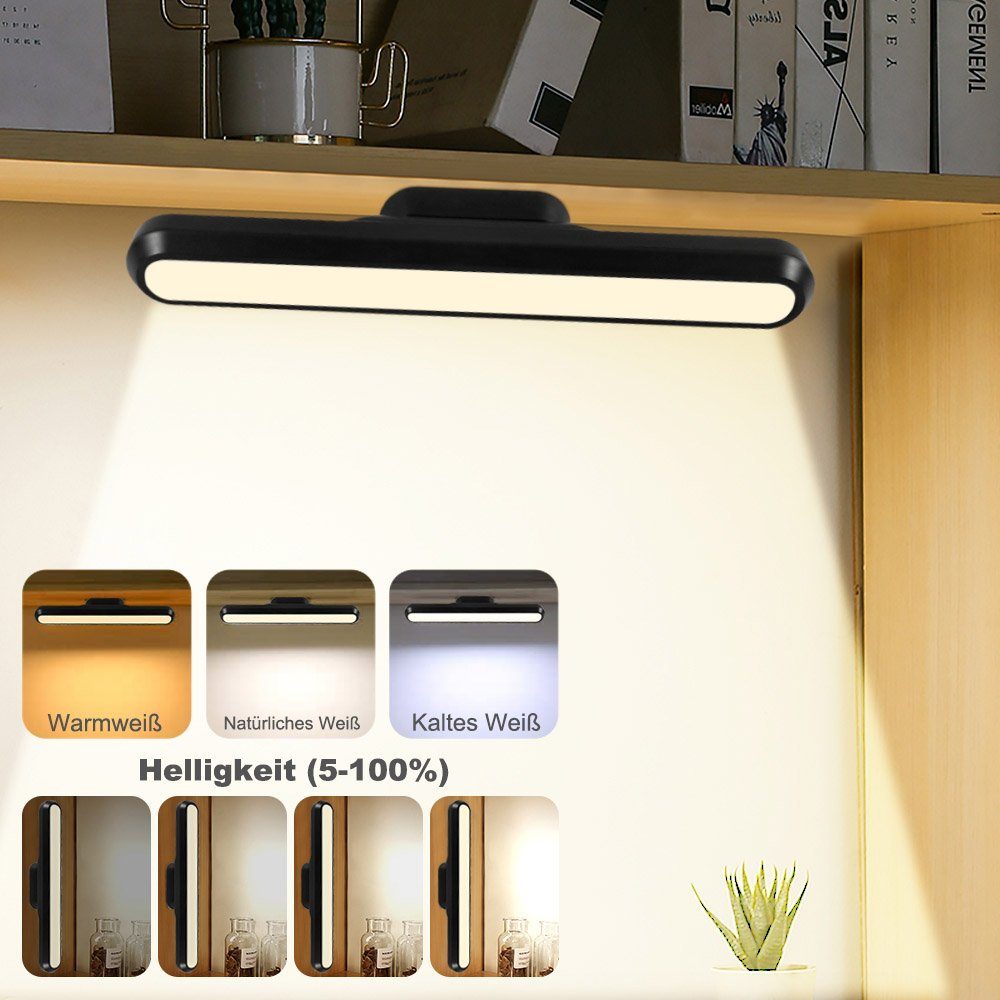 montiert, Heim Berührungssteuerung/Fernbedienung, Warmweiß, Batteriebetrieben, LED Unterbauleuchte Magnetisch Kaltweiß, Sunicol Loft Schreibtischlampe für Wiederaufladbar Schlafzimmer Beleuchtung, Schrank Naturweiß, Dimmbar, Büro Küche Buchlampen