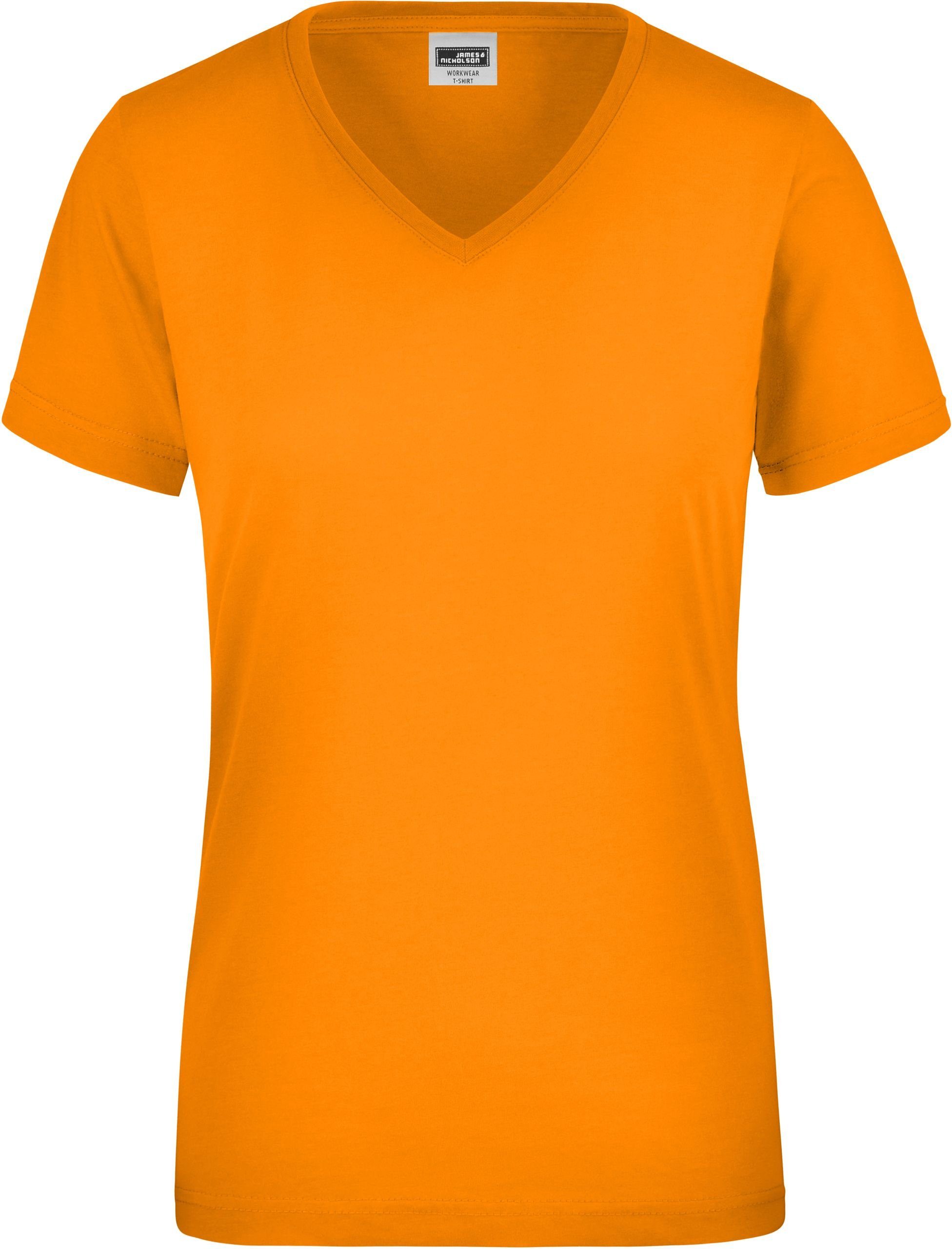 James & Nicholson T-Shirt Damen Signal Workwear T-Shirt NEON ORANGE