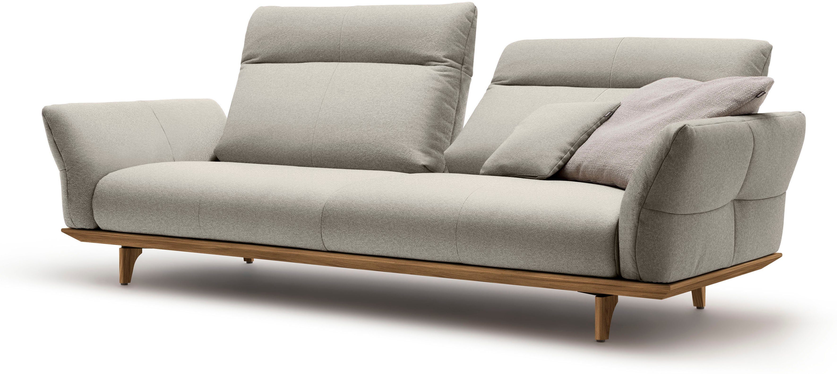 hülsta sofa 3,5-Sitzer hs.460, Sockel Füße und 228 Nussbaum, in cm Breite