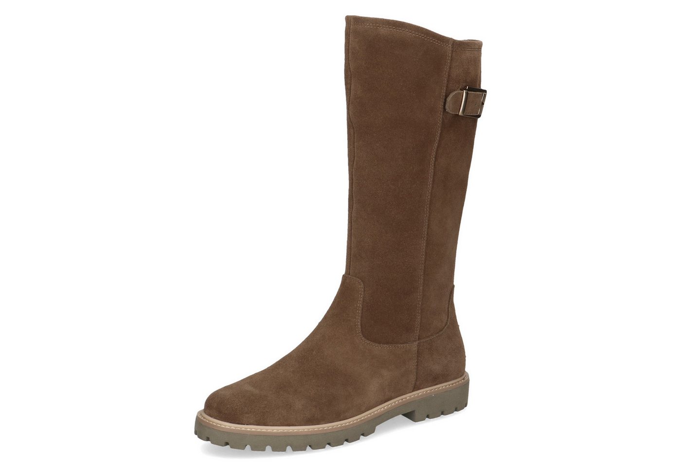 Caprice Stiefel Blockabsatz, Langschaftschaftstiefel mit Ziernähten, bequeme Weite