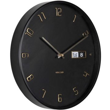 Karlsson Uhr Wanduhr Data Flip Iron Black (30cm)
