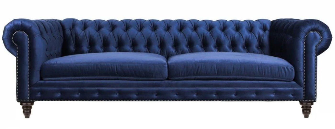Blauer Made in Dreisitzer Luxus Chesterfield-Sofa Chesterfield Modern JVmoebel Europe Möbel Kreative Neu,