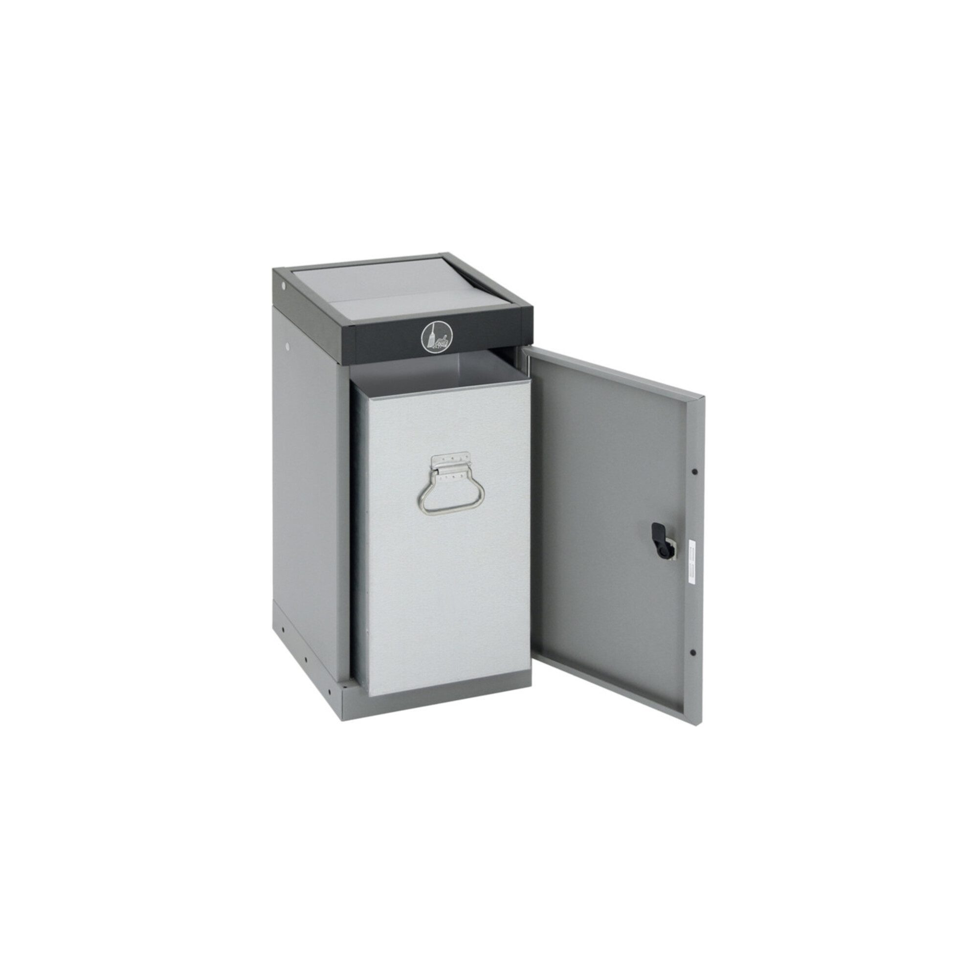 Stumpf Metall GmbH Mülleimer Stumpf Sortssystem ProTec-Plus, graualu/7016, verzinkter Innenbehälter