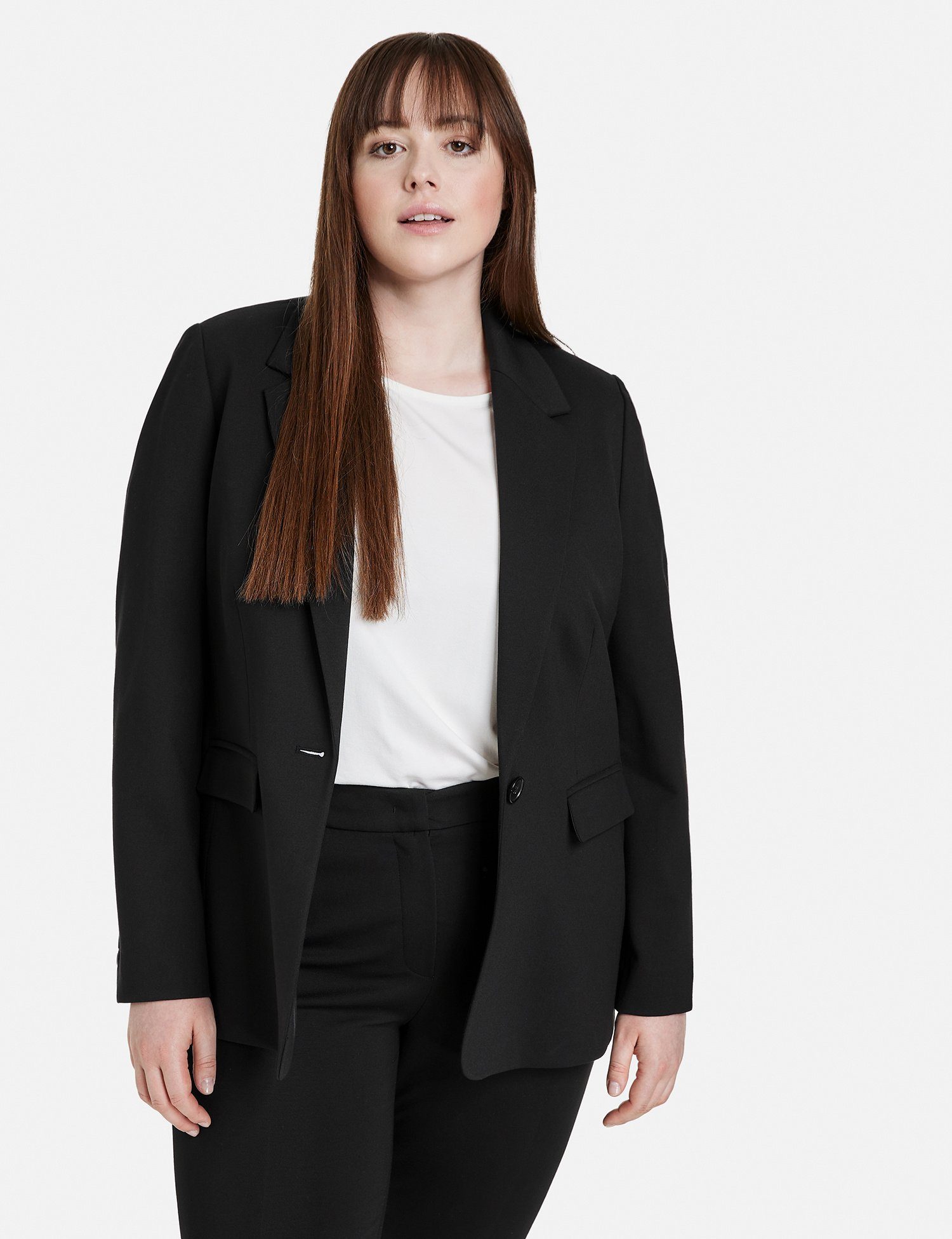 Samoon Jackenblazer Klassischer Blazer Black