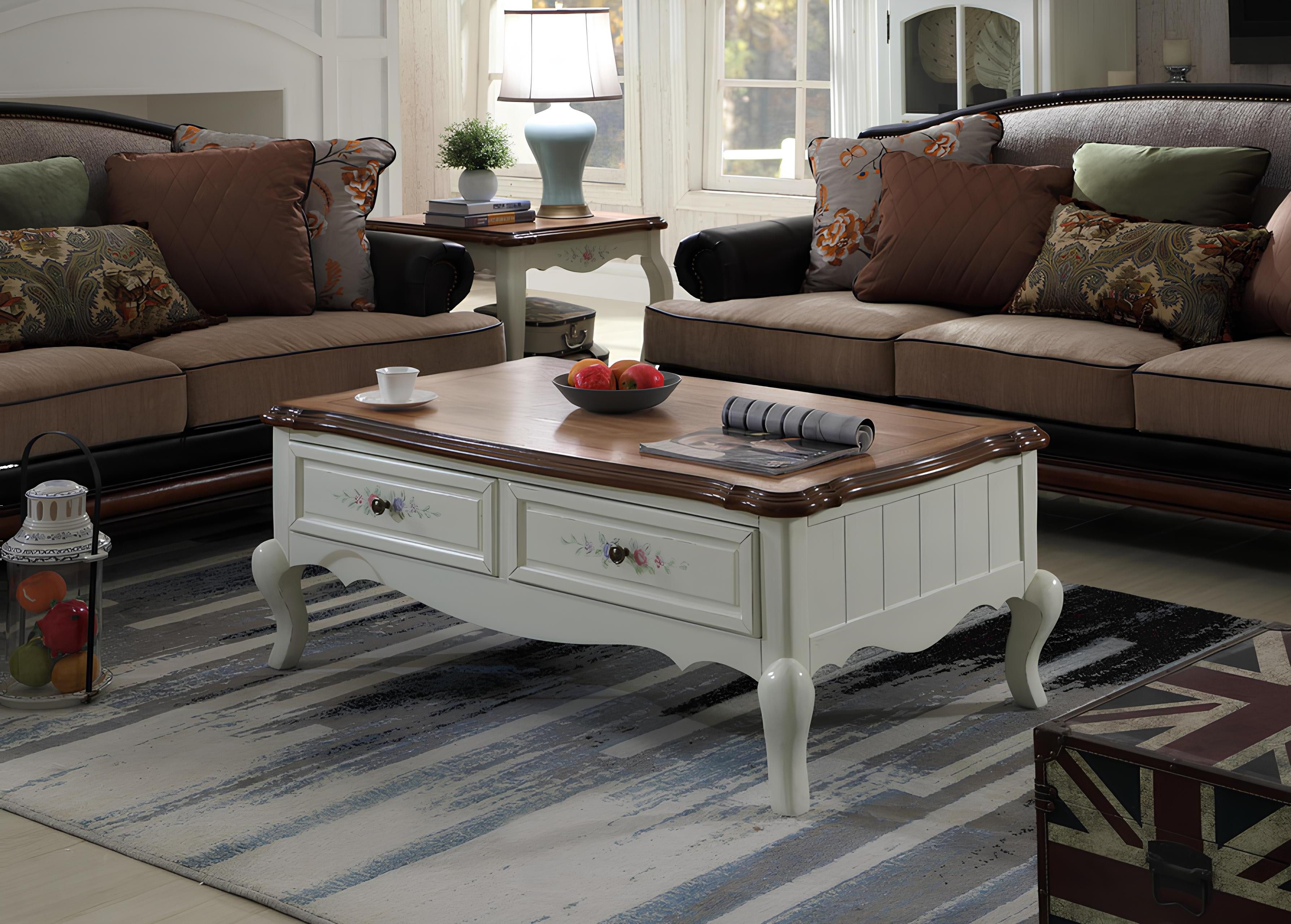 Xlmoebel Couchtisch Wohnzimmer Beistelltisch aus Holz für Sofa 121x72 (Couchtisch), Hergestellt in Europa