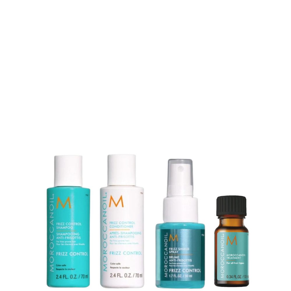 moroccanoil Haarpflege-Set Frizz Control Travel Set, 4-tlg., Set für glattes, kontrolliertes Haar