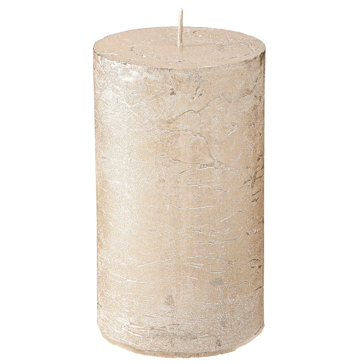 Florists Products Stumpenkerze 4er Set Stumpenkerzen Platin 70x120mm - Elegante, 4 Stück
