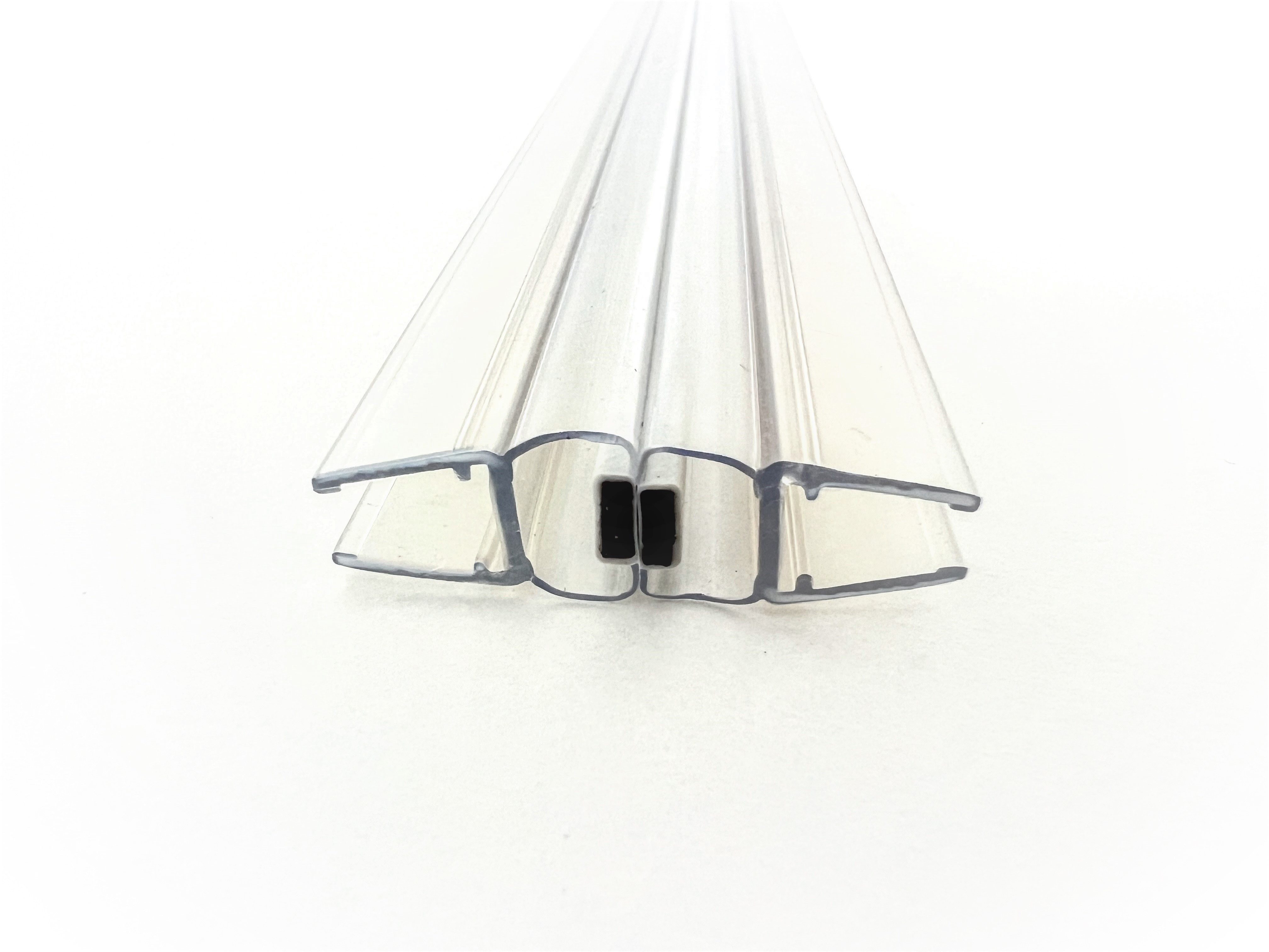 Kristhal Dusch- & Baddesign Duschdichtung Tür-Magnetdichtung 180° (1 Paar), für 6 und 8 mm universal, L: 200 cm, individuell kürzbar