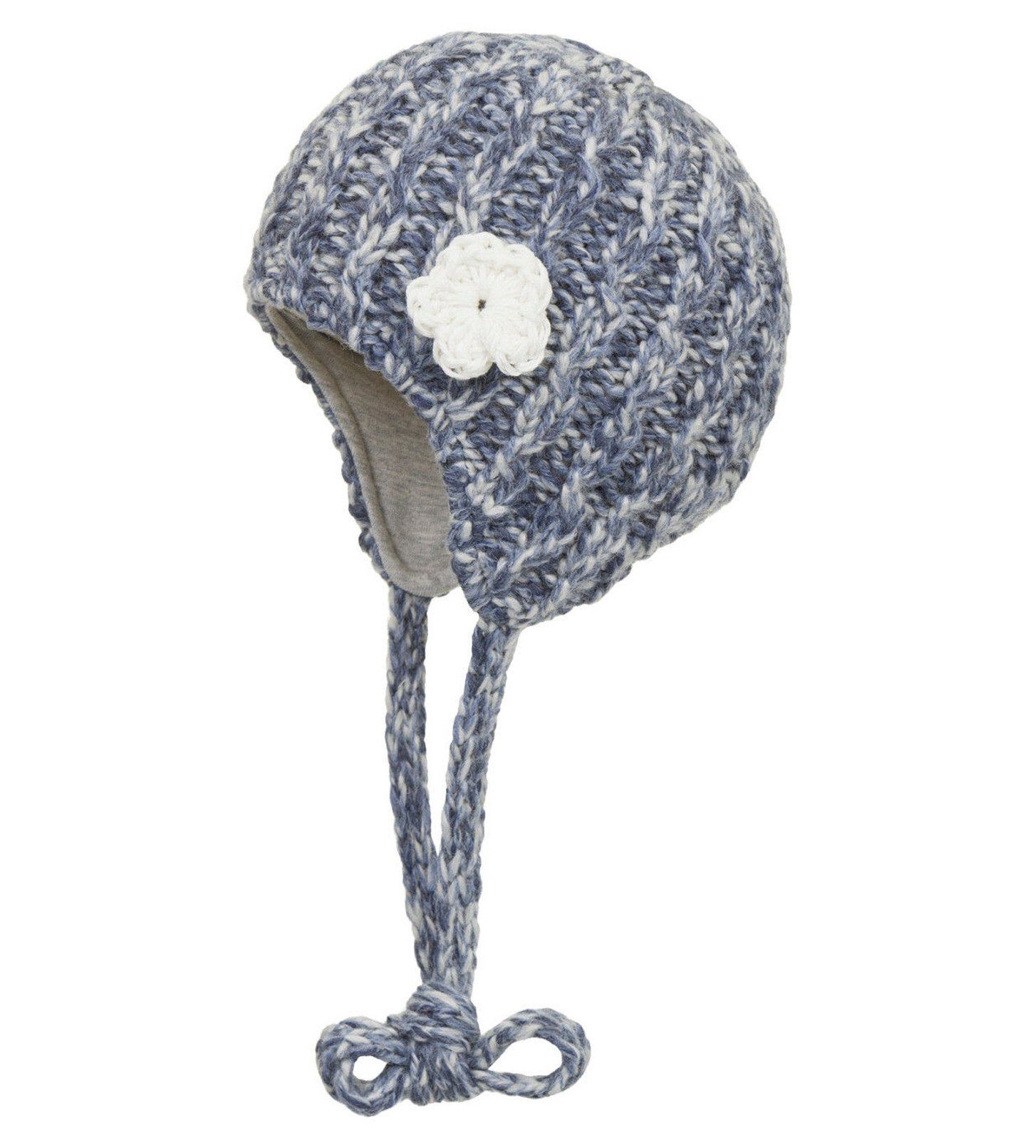 Döll Strickmütze »döll Baby Beanie weiche Strick-Mütze mit gehäkeltem  Detail und Bindeband Wintermütze Jeans-Blau« online kaufen | OTTO