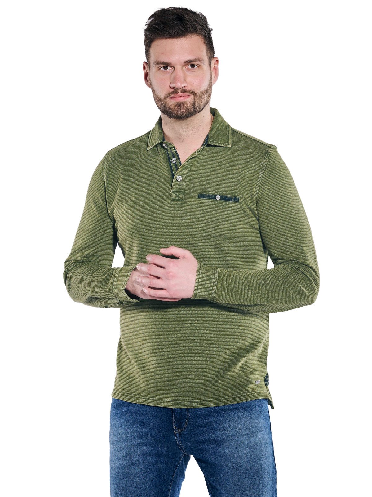 Engbers Langarm-Poloshirt Langarm-Shirt mit Polo-Kragen