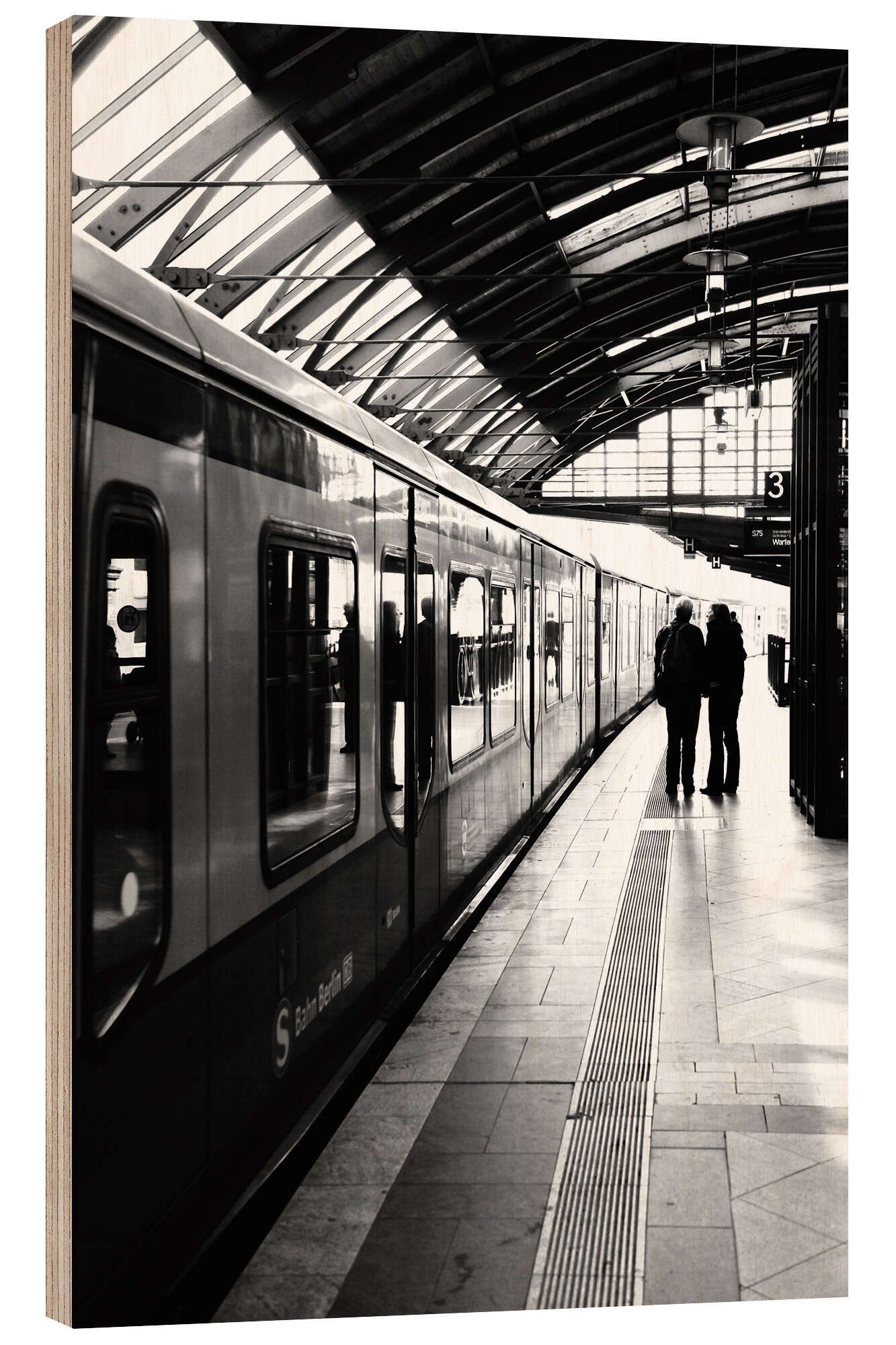 Posterlounge Wandbild S-Bahn Berlin Schwarz Weiß Foto, Falko Follert, erhältlich als Poster, Leinwandbild, Wandsticker oder Acrylglasbild