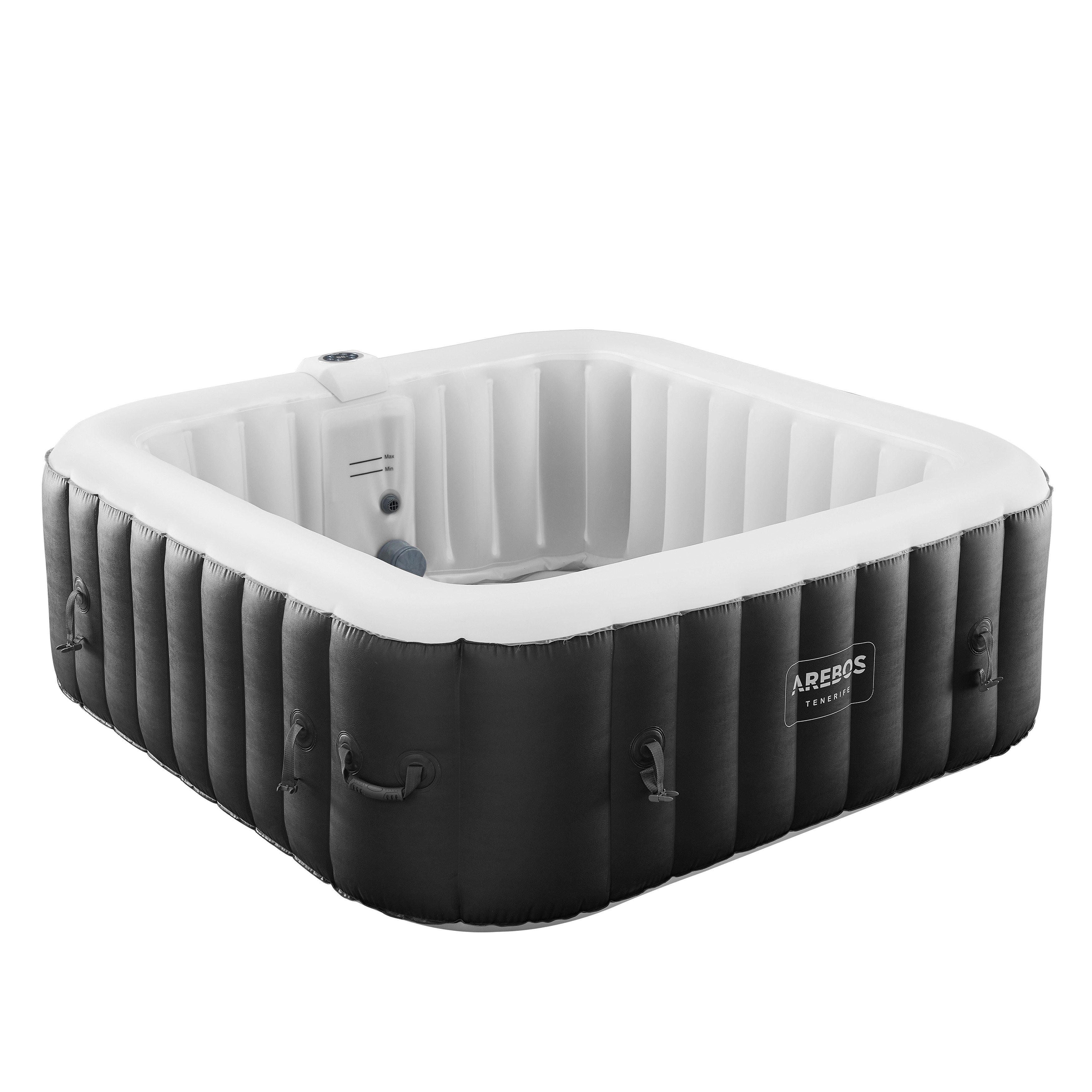 Arebos Whirlpool automatisch aufblasbar, In- & Outdoor, 6 Personen, 185x185 günstig online kaufen