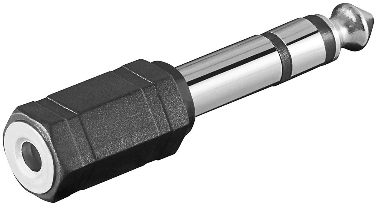 Audio Klinkenstecker zu 3,5 mm Goobay Adapter goobay 6,35 mm (Bulk)