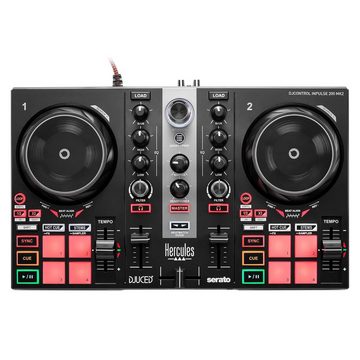 HERCULES DJ Controller DJ Learning Kit MKII DJ-Set, (mit Ständer Schwarz)