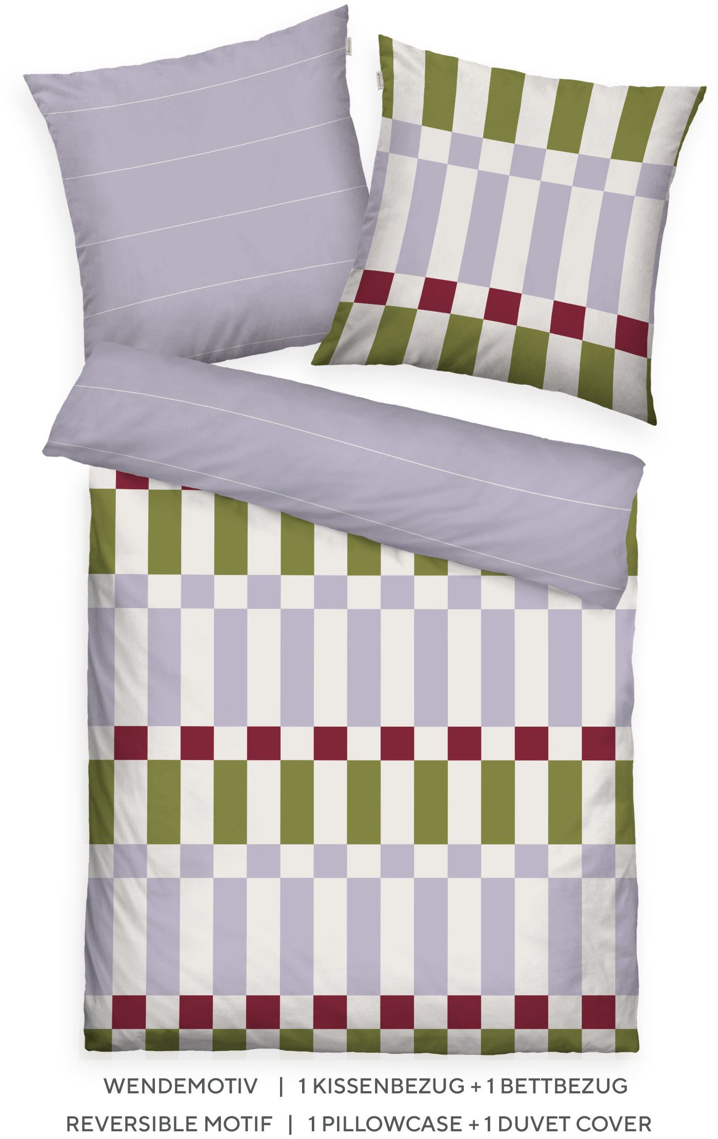 TOM TAILOR HOME Wendebettwäsche BOLD CHECK in Gr. 135x200cm oder 155x220cm, Renforcé, 2 teilig, new bedroom, gewebtes Label