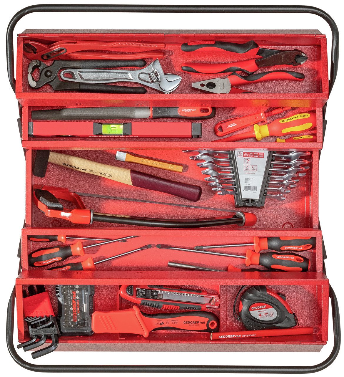 Gedore Red Werkzeugset R21600072 Werkzeugsatz BASIS in Wkzeugkasten 72-teilig