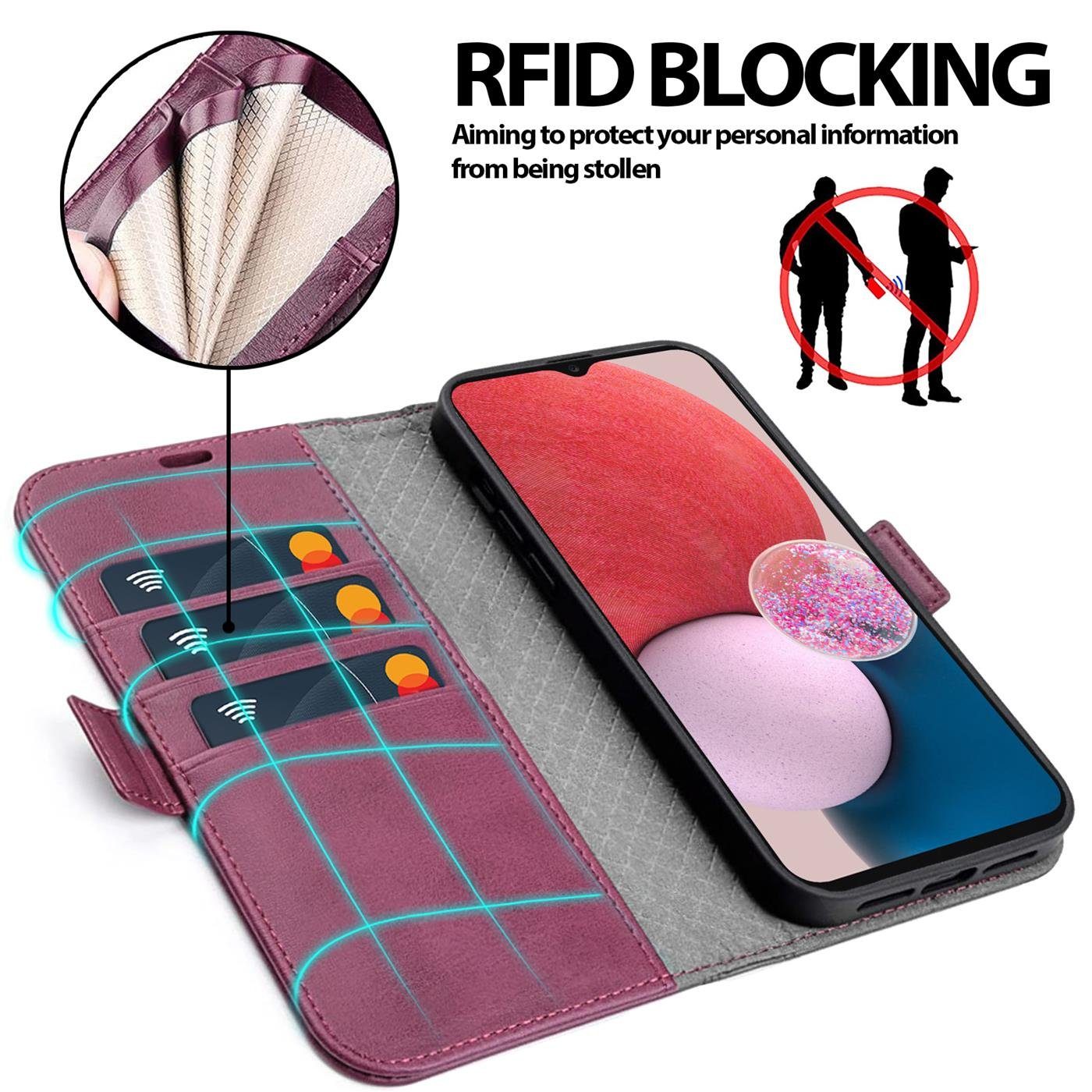 CoolGadget Handyhülle Book Case Elegance Tasche für Samsung Galaxy A32 5G 6,5 Zoll, Hülle Magnet Klapphülle Flip Case für Samsung A32 5G Schutzhülle – Bild 4 von 5