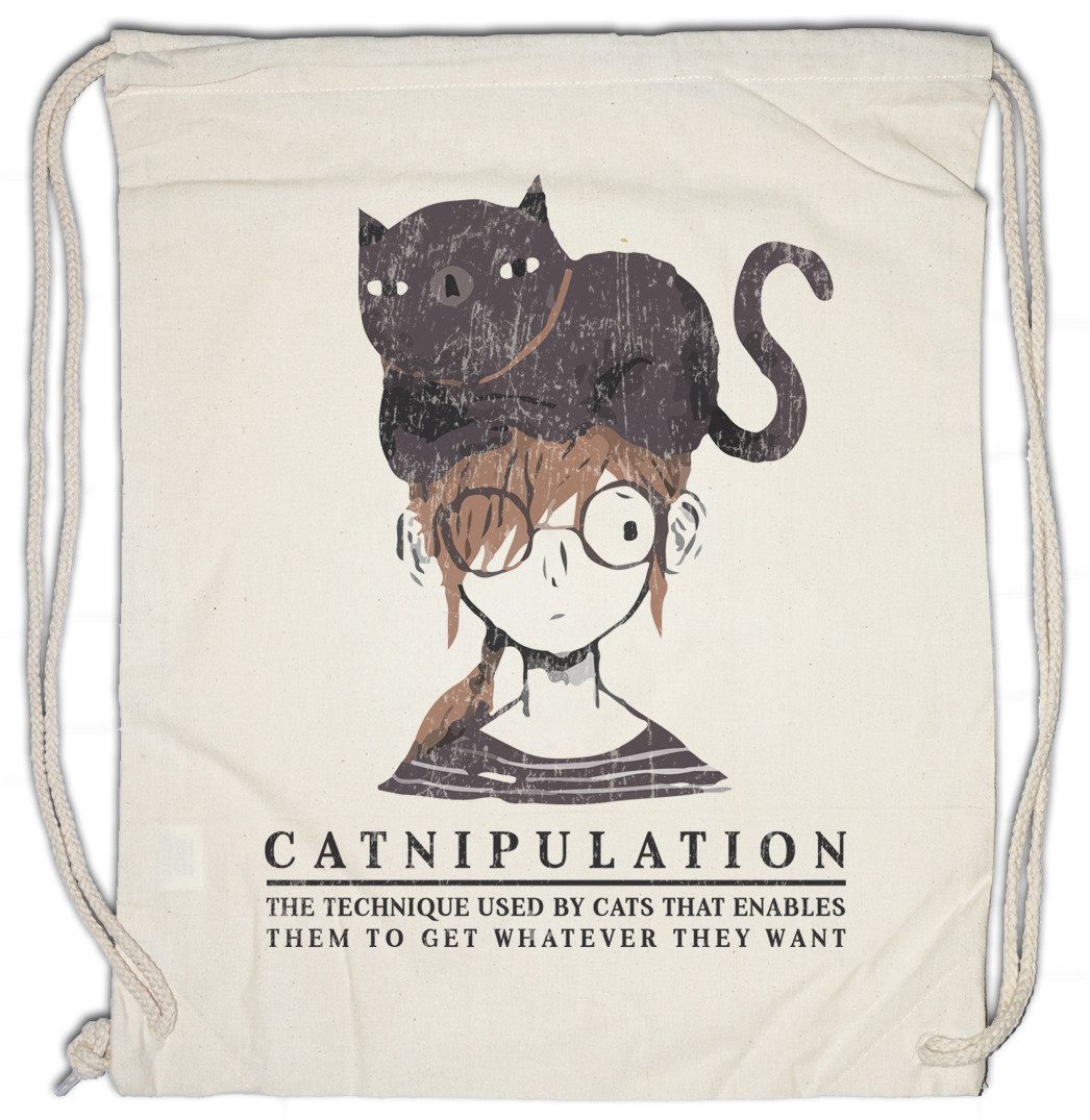Urban Backwoods Turnbeutel Catnipulation Turnbeutel Cats Cat Katze Katzen Liebe Love Addicted (1-tlg), Süchtig Sucht Addiction Züchter