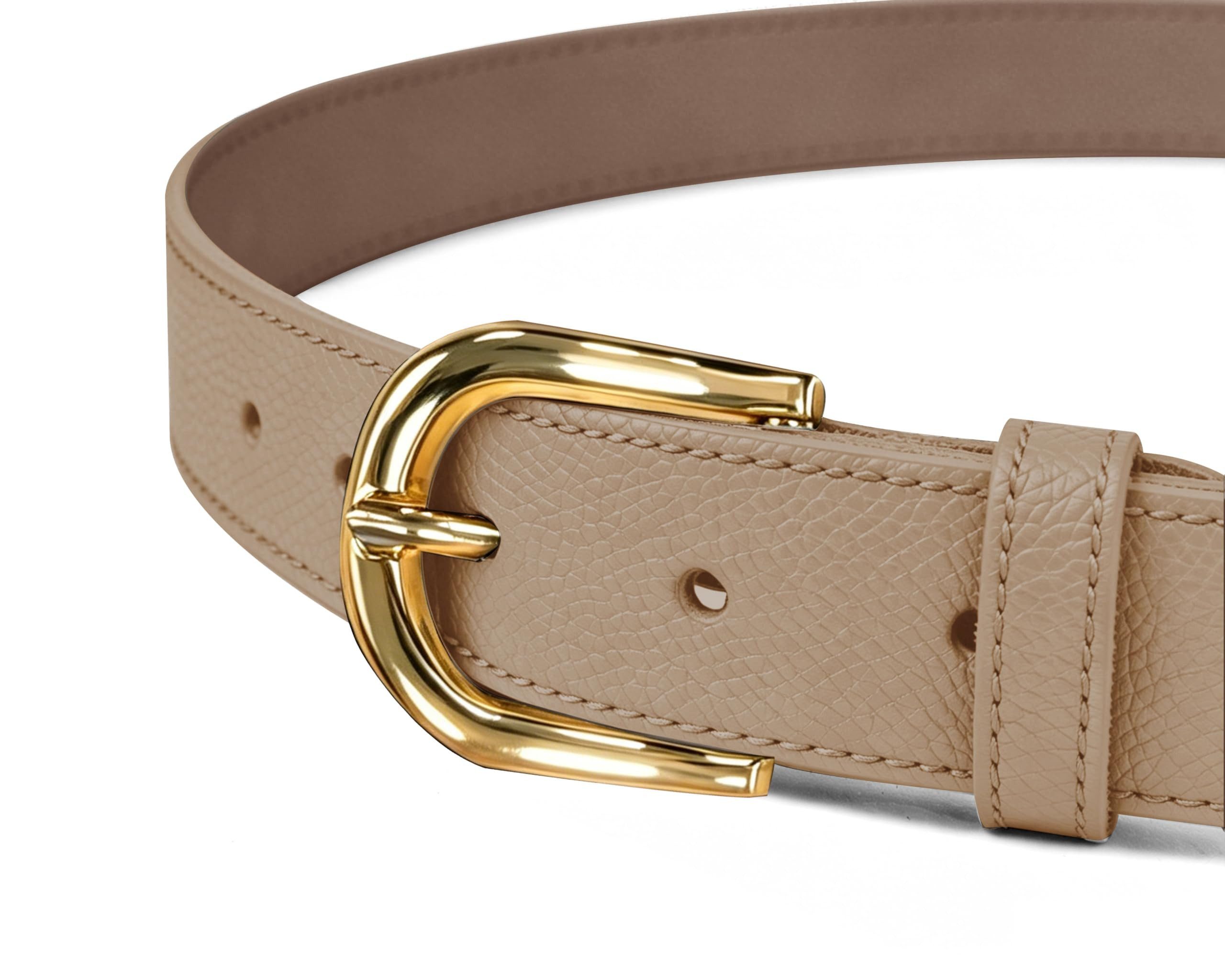 Fomax Ledergürtel Damen aus Echtleder 3 cm breit, Made in Italy (Schmaler Hüftgürtel) Anzuggürtel, Jeansgürtel für Kleid & Stoffhosen, kürzbar – Bild 5 von 5