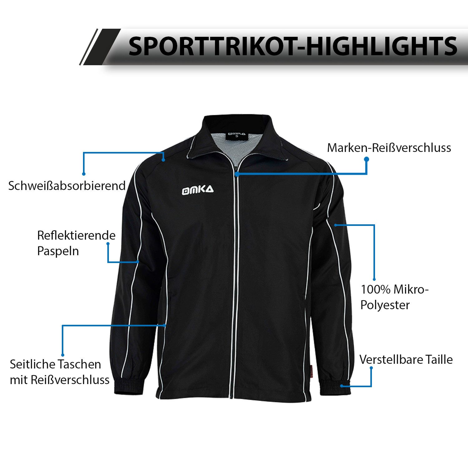 OMKA Trainingsjacke OK202J OMKA Präsentationsjacke