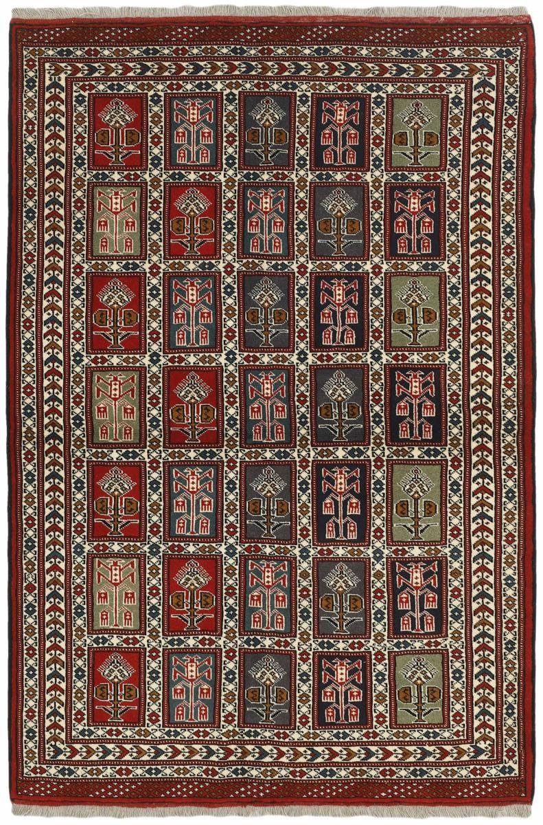 Orientteppich Turkaman 134x199 Handgeknüpfter Orientteppich / Perserteppich, Nain Trading, rechteckig, Höhe: 6 mm | Kurzflor-Teppiche