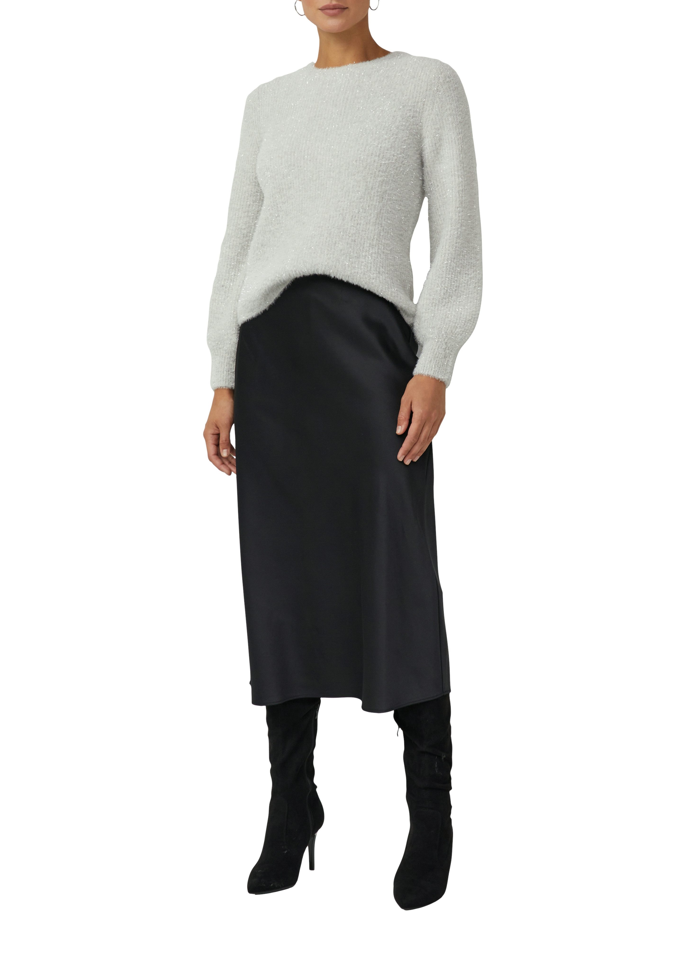 s.Oliver BLACK LABEL Maxirock aus fließendem Stoff günstig online kaufen