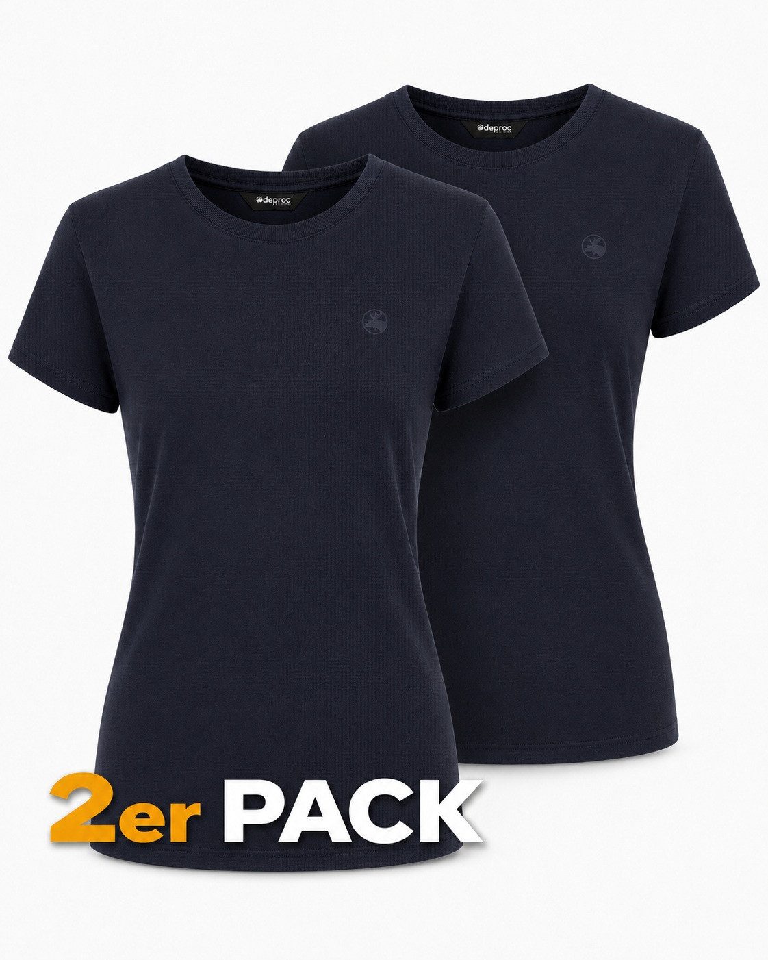 DEPROC Active T-Shirt LAGUN CS Damen T-Shirt 2er Pack