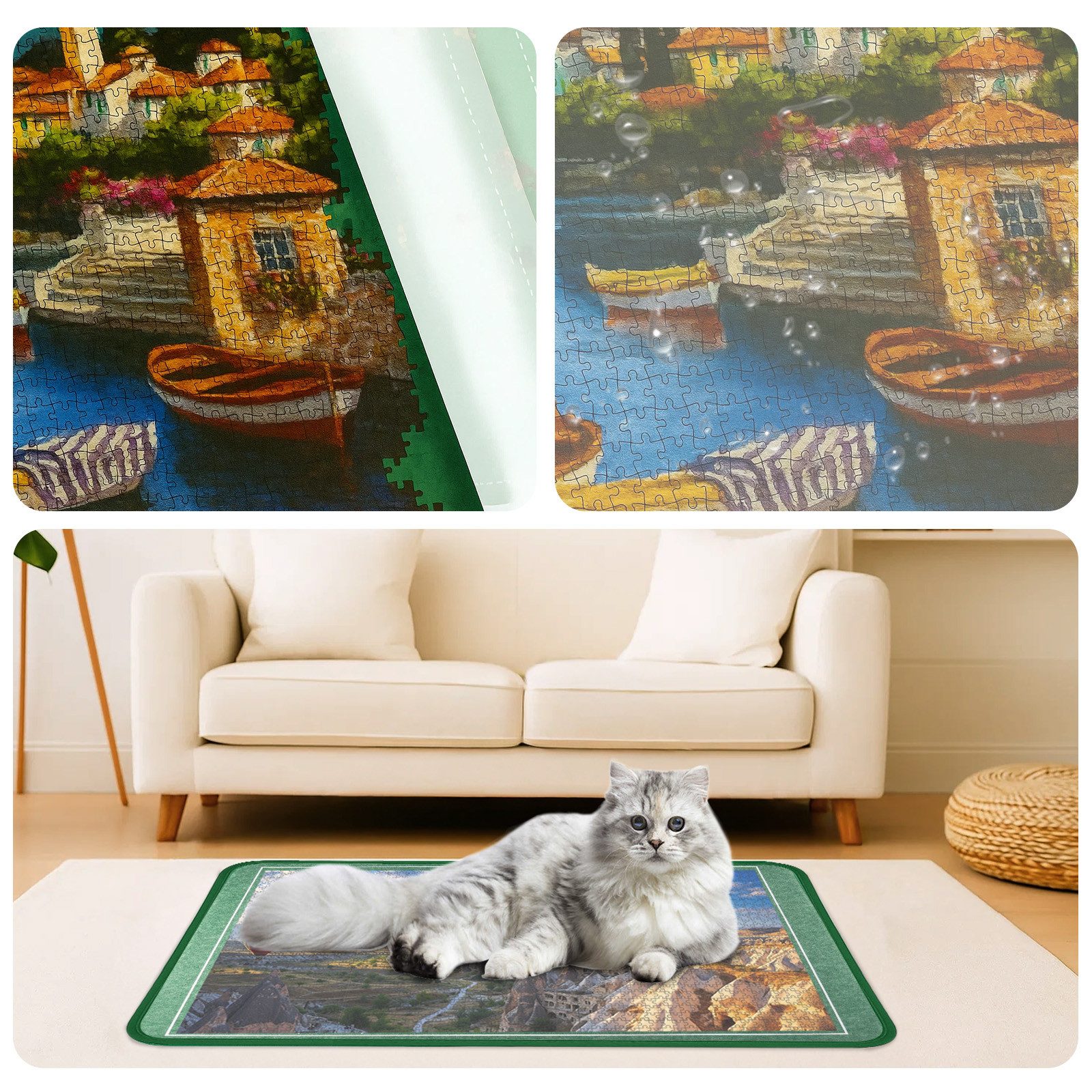 Youyijia Puzzleunterlage Puzzlebrett mit 1000 Teilen und Sortierfach