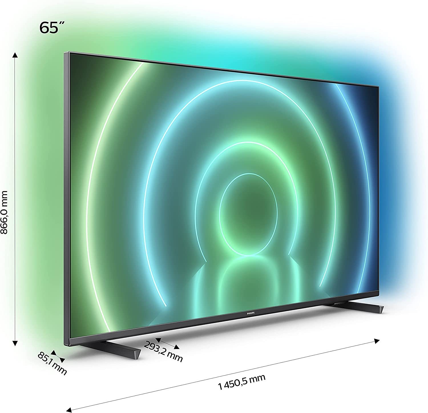 Philips 65PUS7906 LCD-LED Fernseher (163 cm/65 Zoll, Ultra HD 4K, Android-TV  Smart-TV)
