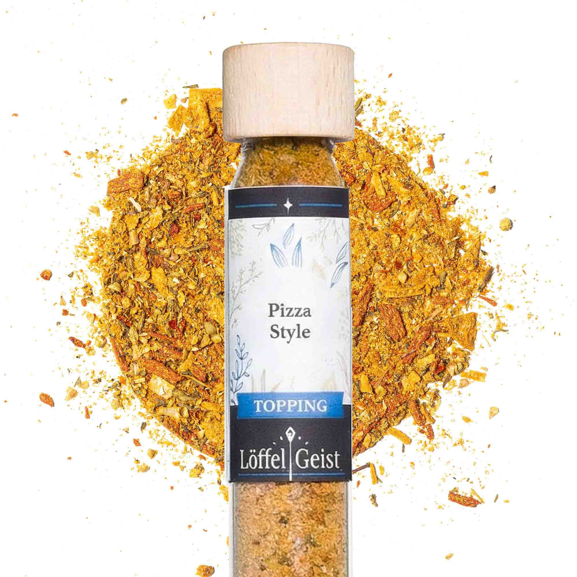 Löffelgeist Gewürz Pizza Style Topping(30g im praktischen Dosierglas)