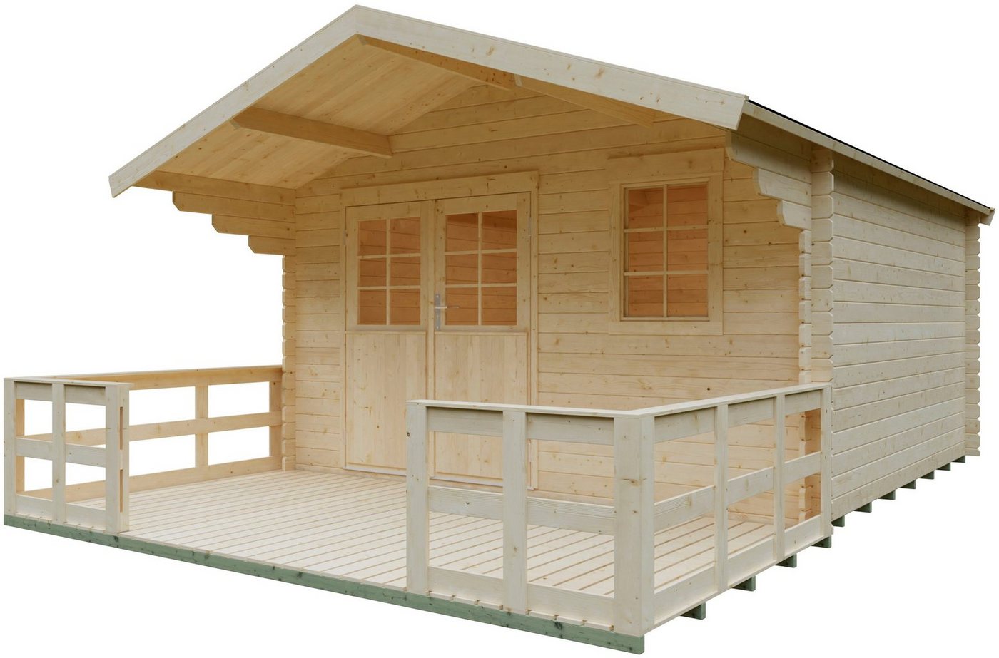 Thumbnail - KONIFERA Gartenhaus Kallenberg 3, BxT: 397x503 cm, (Set), mit Vordach und Terrasse