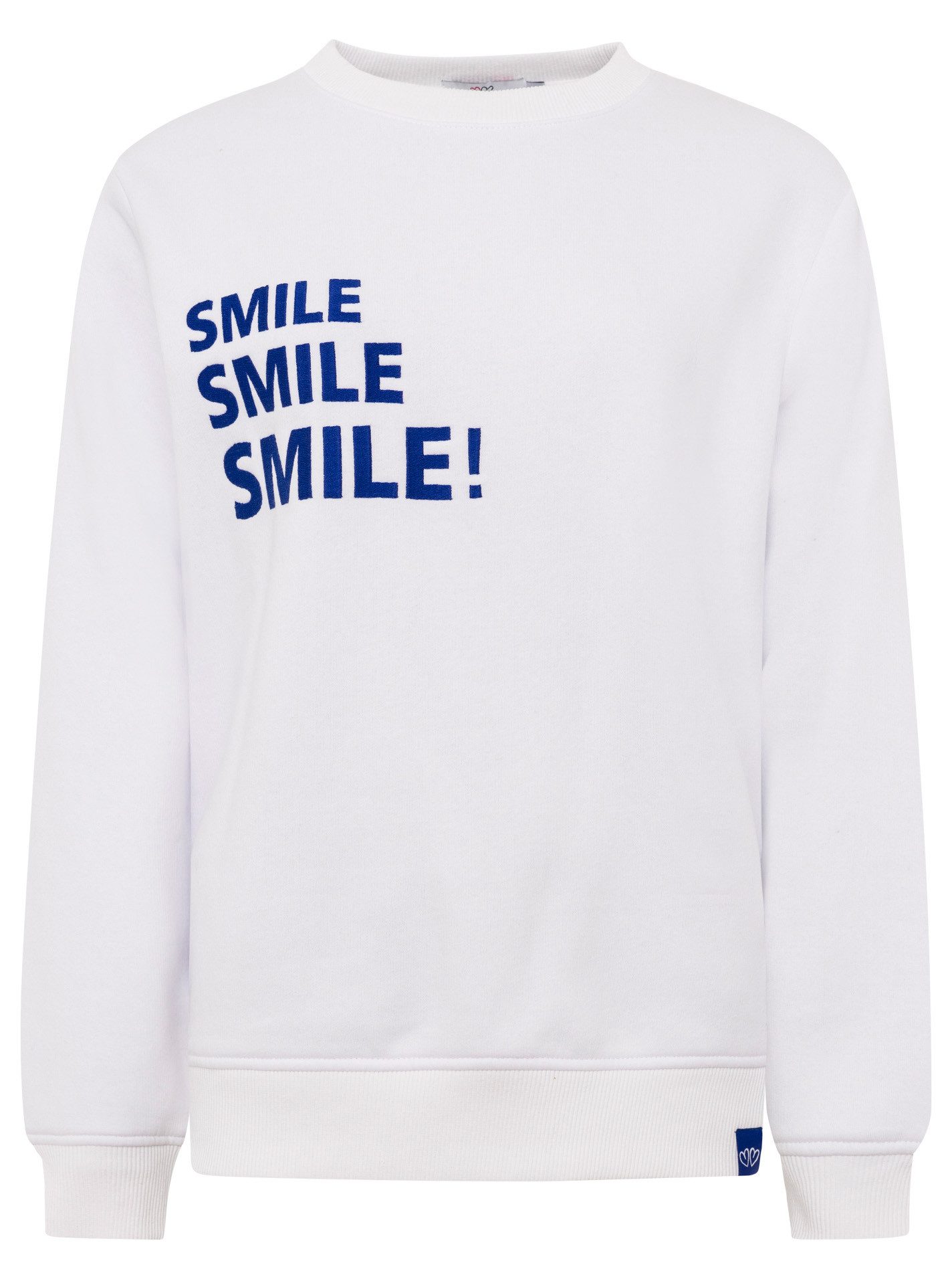Zwillingsherz Hoodie "Smile Smile Smile" Rundhals, Stickerei in Neon, fröhl günstig online kaufen