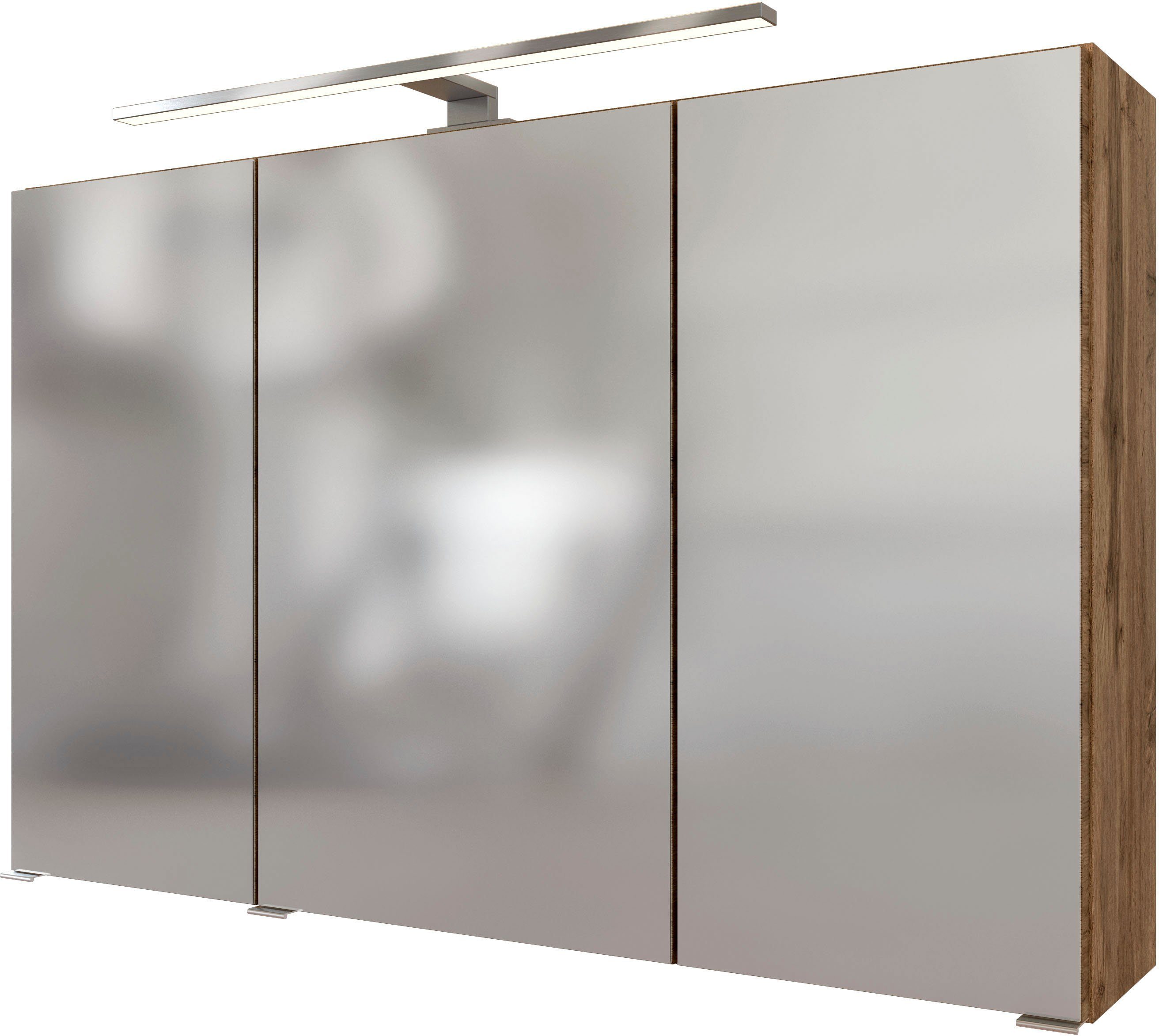 welltime Spiegelschrank "Livorno", Inklusive LED-Beleuchtung günstig online kaufen