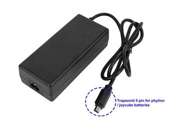 PowerSmart CAA081020E Batterie-Ladegerät (2A Netzteil für Phylion/Joycube E-Bike Akku mit 5 Pin 42V 80W Li-Ion Stecker)