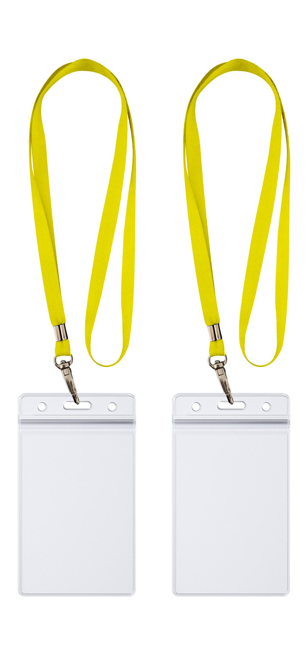 WEBBOMB Schlüsselanhänger 2x Ausweishalter ZIP Kartenhalter komplett mit2x Lanyard Schlüsselband