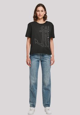 F4NT4STIC T-Shirt Ahoi Anker Outlines with Ladies Everyday Tee Print