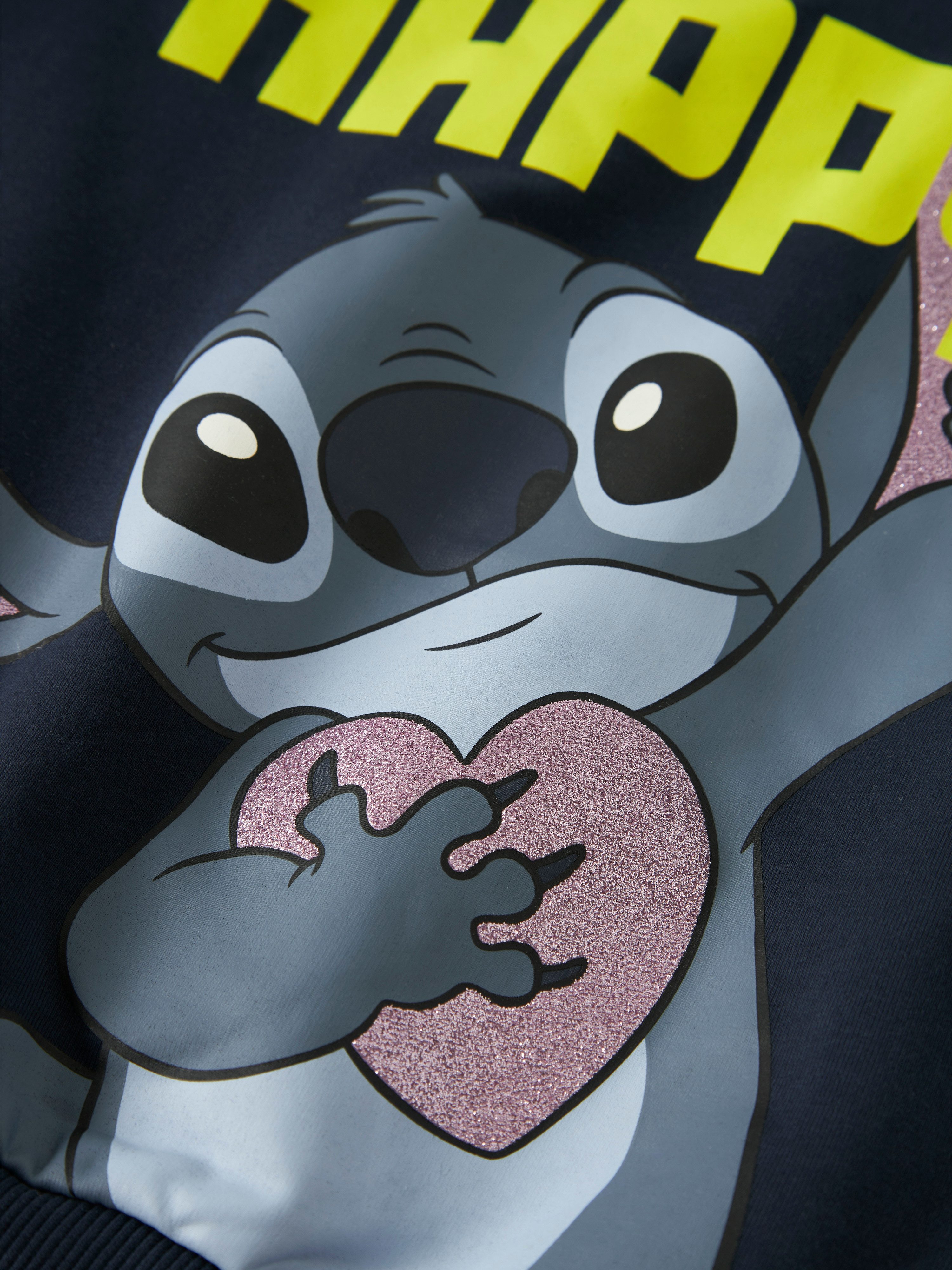 Name It Sweatshirt NMFDIDI STITCH SWEAT UNB NOOS WDI mit Glitzerprint für einen funkelnden und coolen Loo