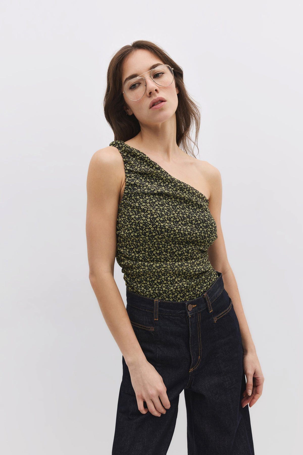No Matter What Kurzarmbody Asymmetrischer Body mit Druckknöpfen