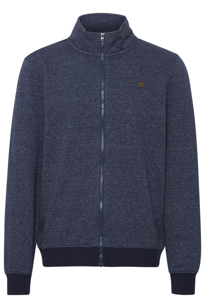 Blend Strickjacke in Full Warme Zip 4641 Sweatshirt Blau Cardigan Stehkragen