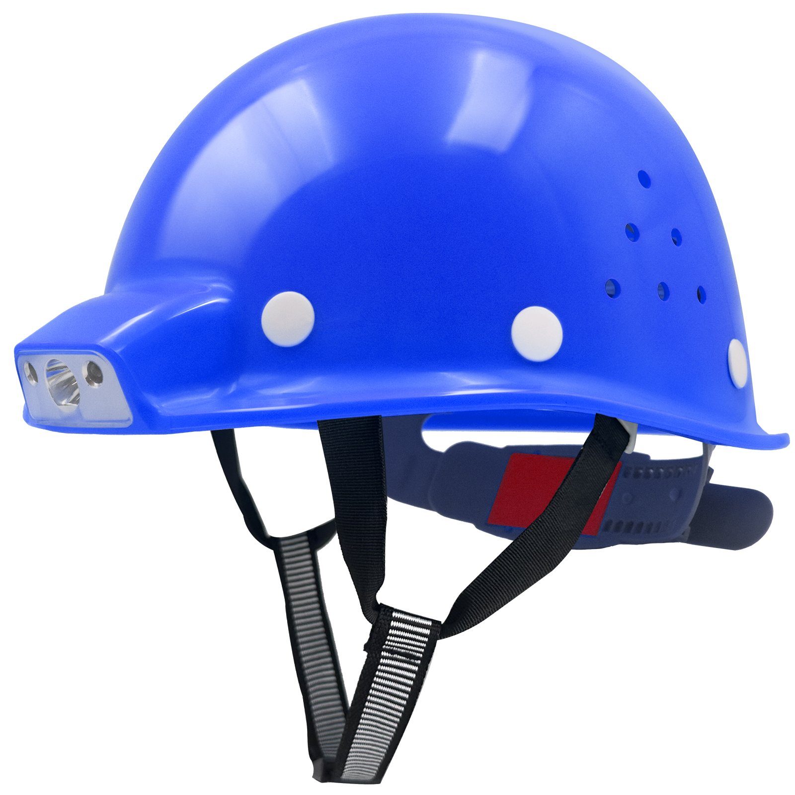 Mustbau Schutzhelm, ABS Bauhelm Arbeitshelm USB-Aufladen-Licht,53-62cm Einstellbar
