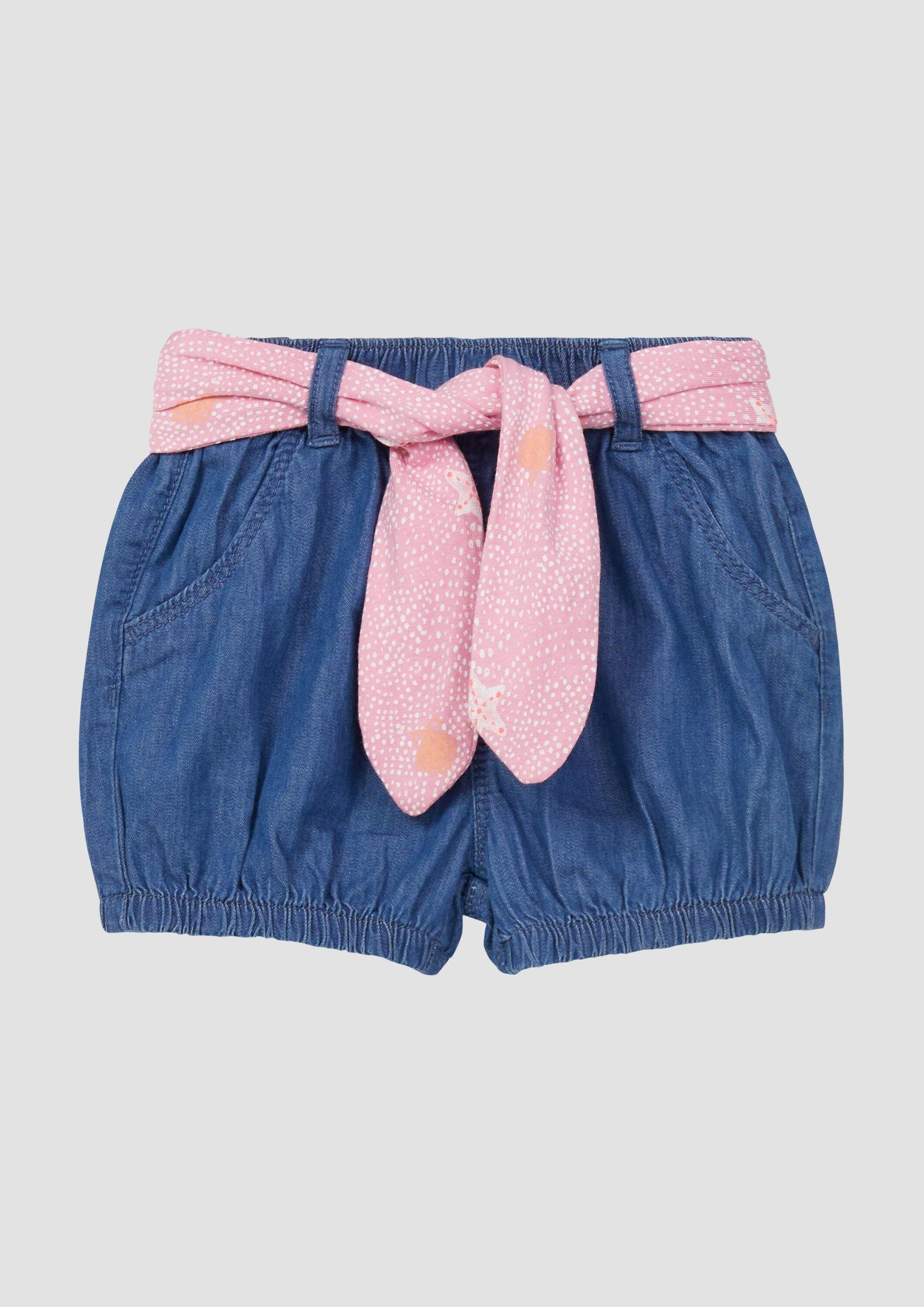 s.Oliver Jeansshorts Jeans-Hose Baumwoll-Shorts in Denimoptik mit Gürtel